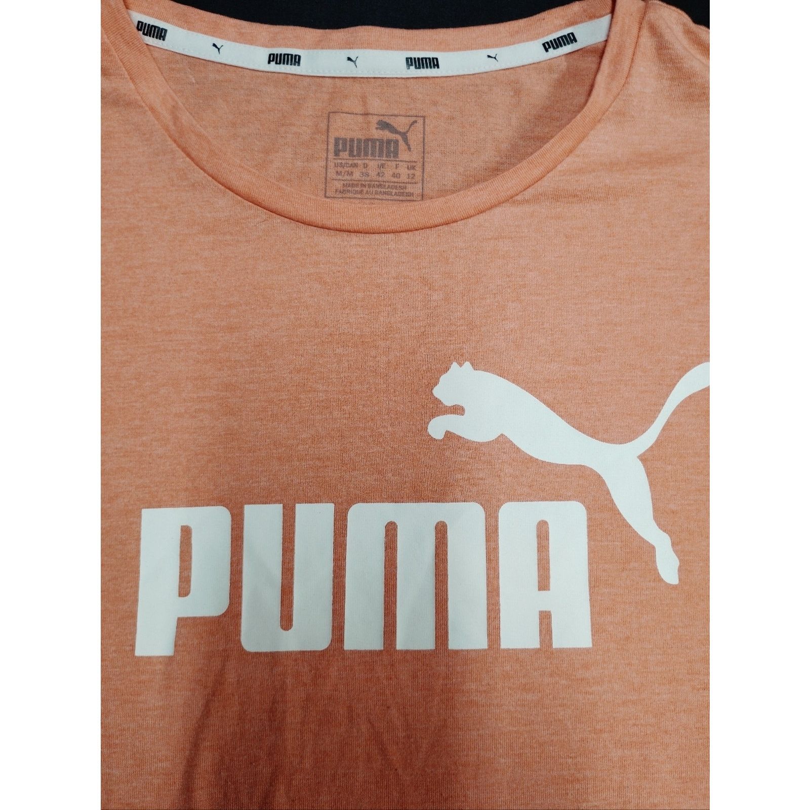Puma PUMA Peach Short Sleeve Logo Tee Size M / US 6-8 / IT 42-44 - 2 Thumbnail