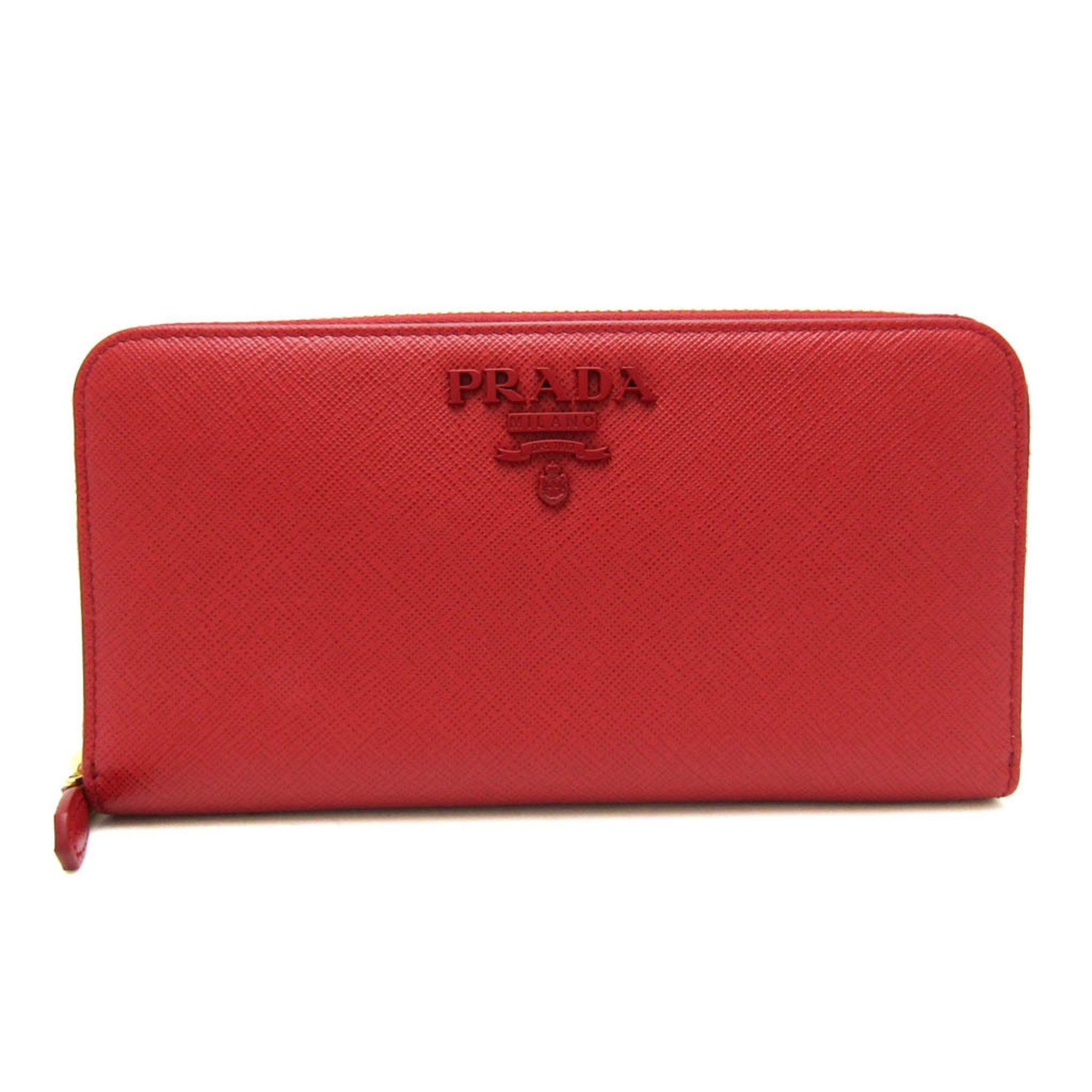Prada Prada Saffiano SHINE 1ML506 Women's Leather Long Wallet (bi-fold) Red Color Size ONE SIZE - 1 Thumbnail