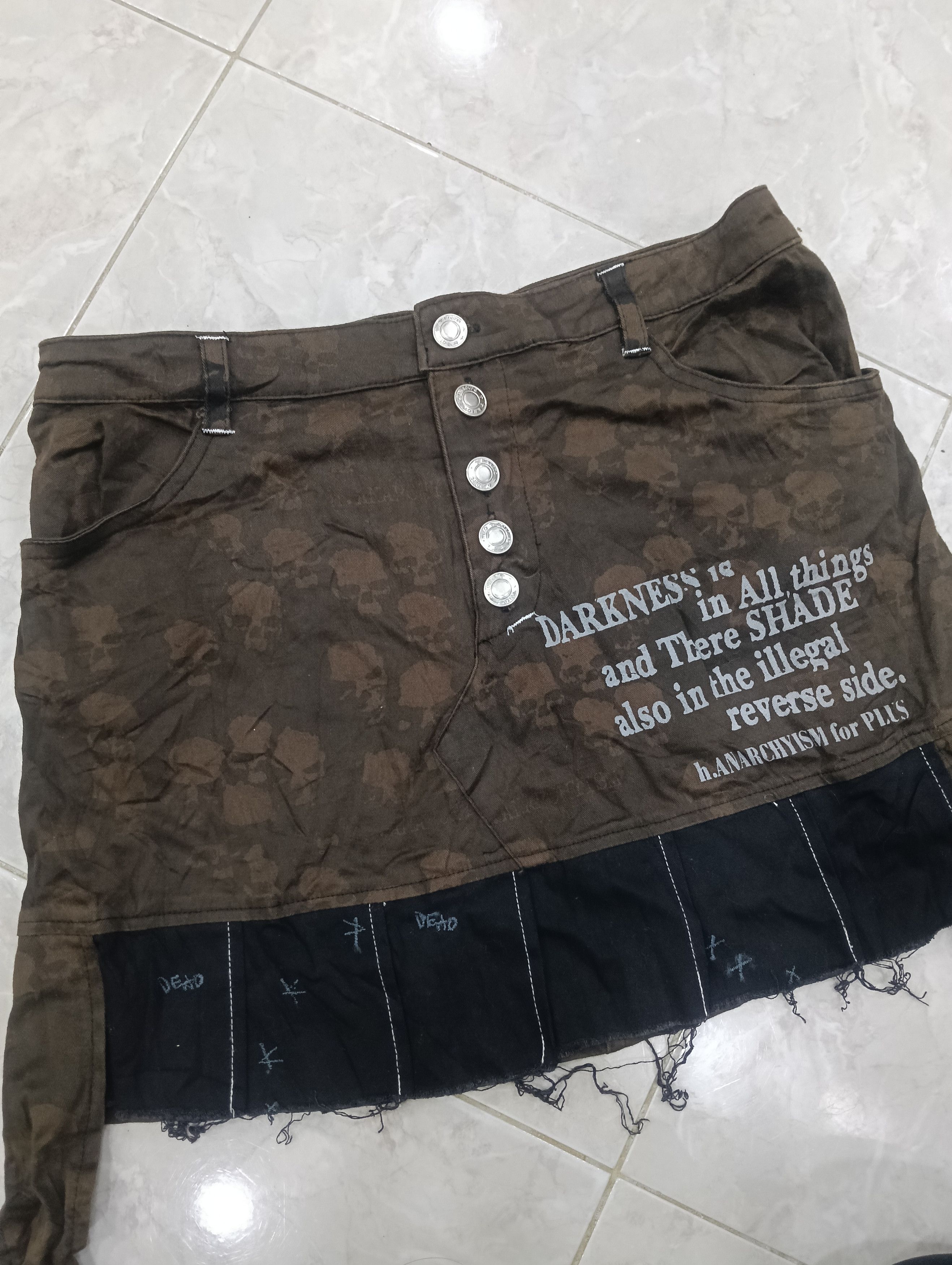 Seditionaries Forever Anarchy h.Anarchyism For Plus Skirt Size 30" / US 8 / IT 44 - 2 Thumbnail