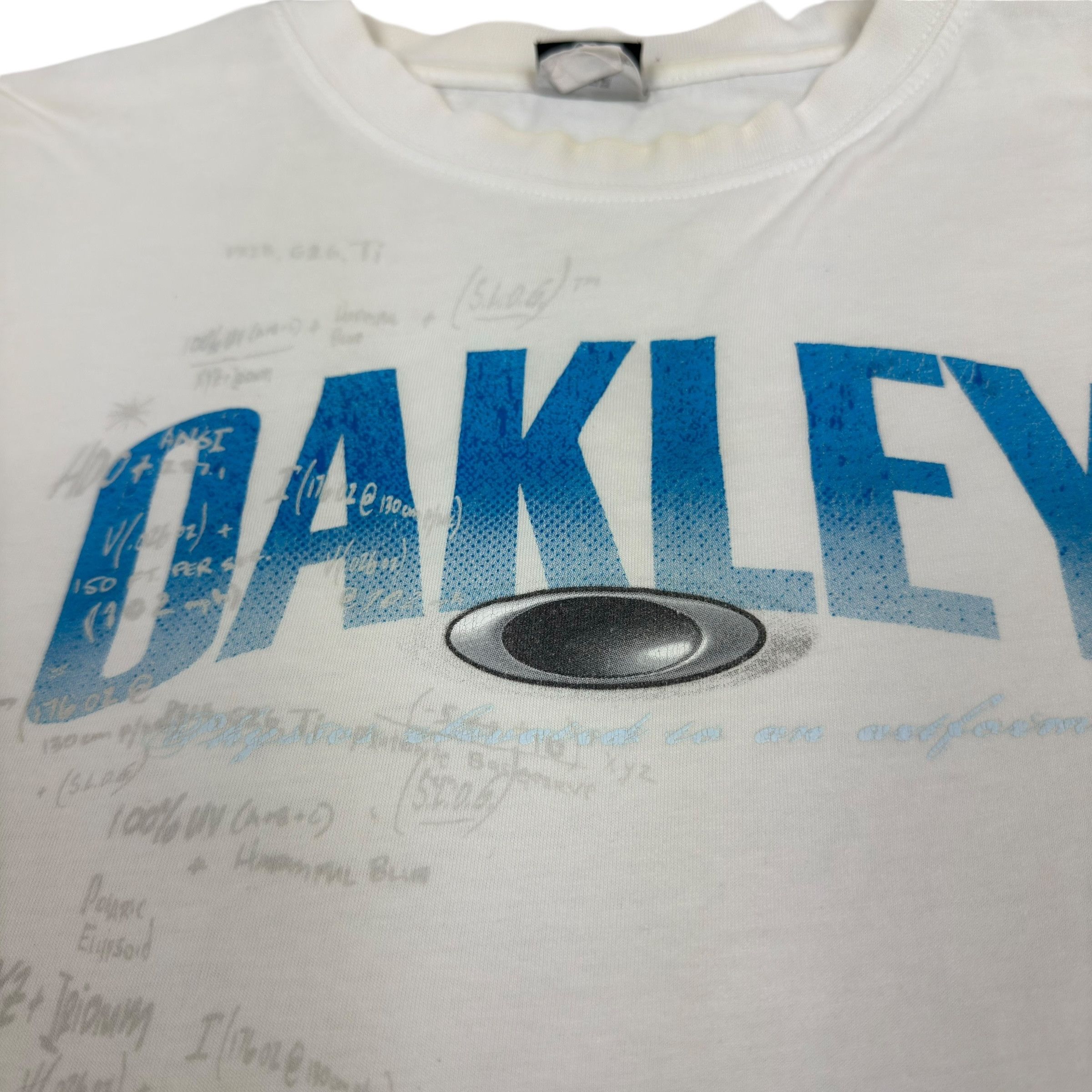 Oakley Oakley Men's White Blue Logo Cotton Long Sleeve Shirt Large Size US L / EU 52-54 / 3 - 5 Thumbnail