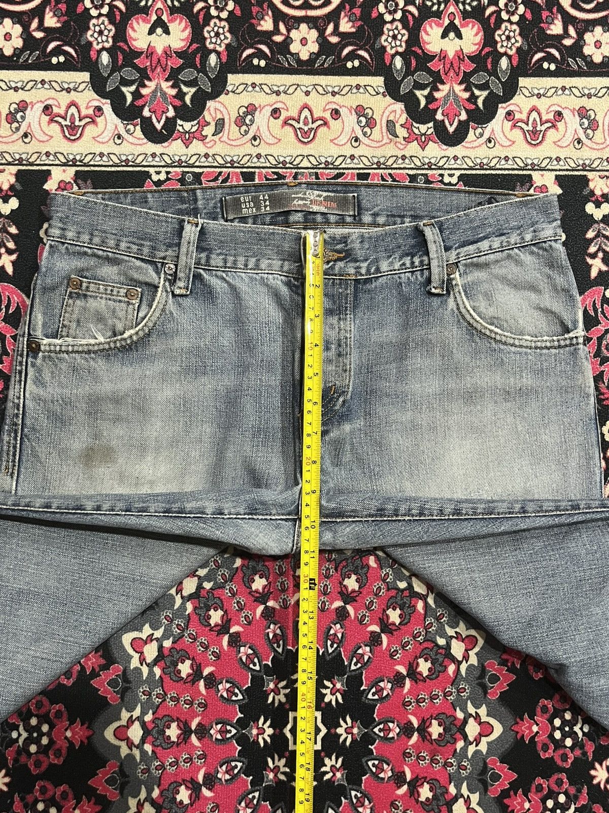 Le Grande Bleu (L.G.B.) ⚡️Distressed⚡️Zara Destroy Grunge Style Blue Washed Flare Jean Size US 34 / EU 50 - 16 Thumbnail