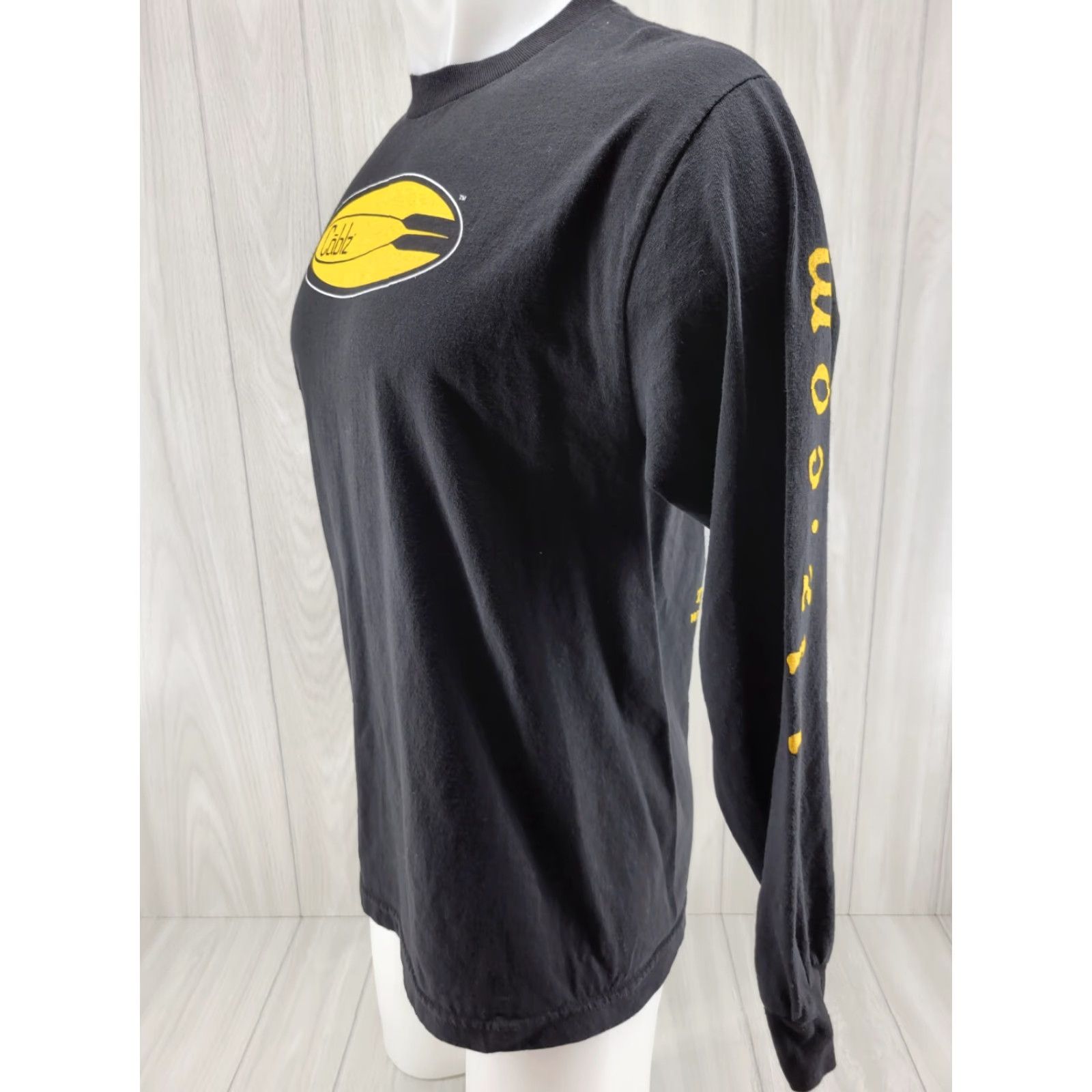 Vintage Cablz Eyewear Retainers Advertising Long-Sleeve T-Shirt Black Mens Medium Size US M / EU 48-50 / 2 - 2 Thumbnail
