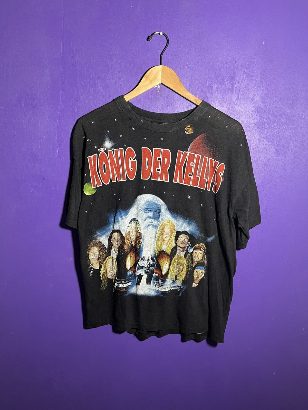 Rap Tees × Vintage Vintage 90s The Kelly family band Konig Der Kelly’s rap tee Size US L / EU 52-54 / 3 - 1 Thumbnail