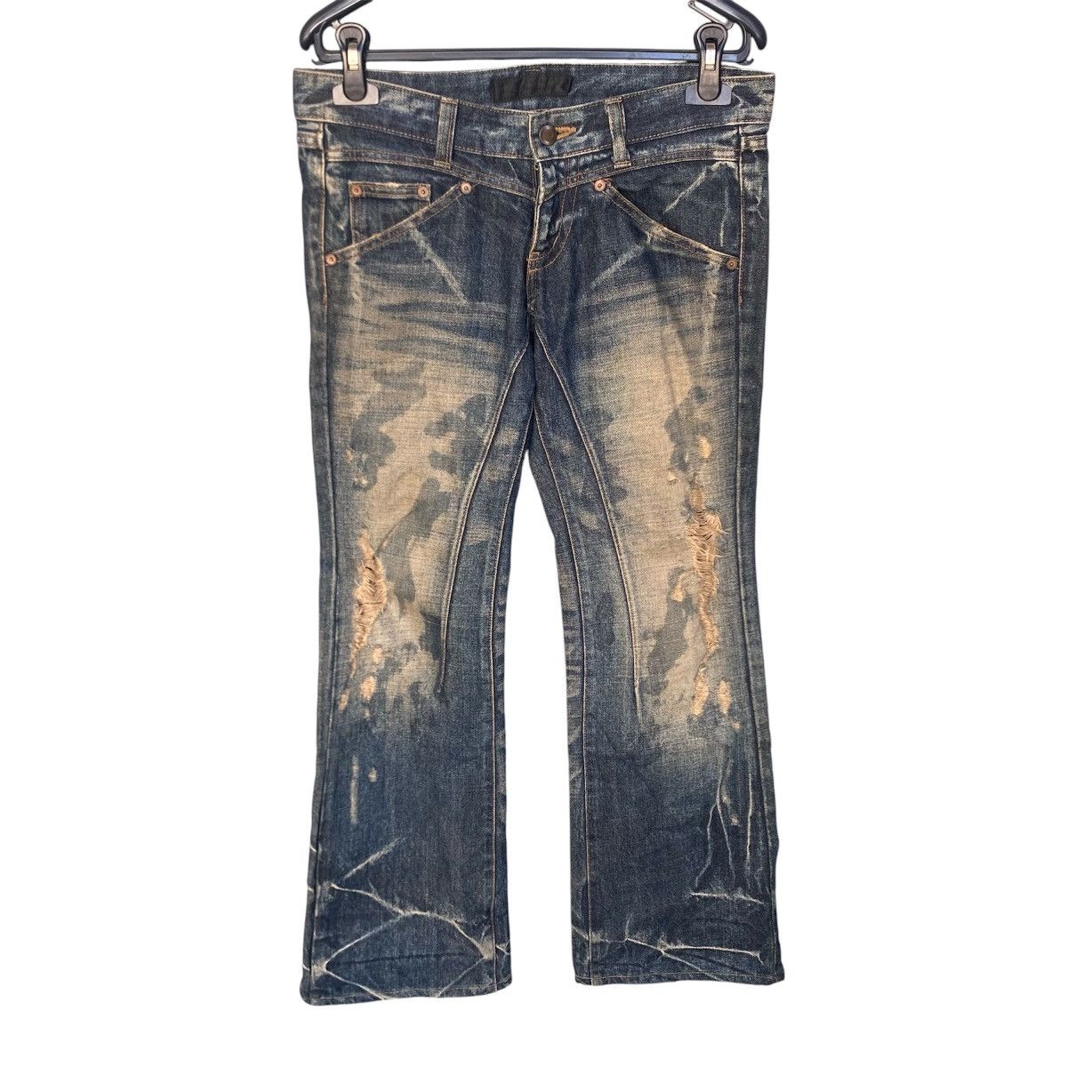 JACKROSE ‼️LAST DROP‼️Jackrose Low-rise Distressed Whisker Flared Denim Size US 31 - 2 Thumbnail