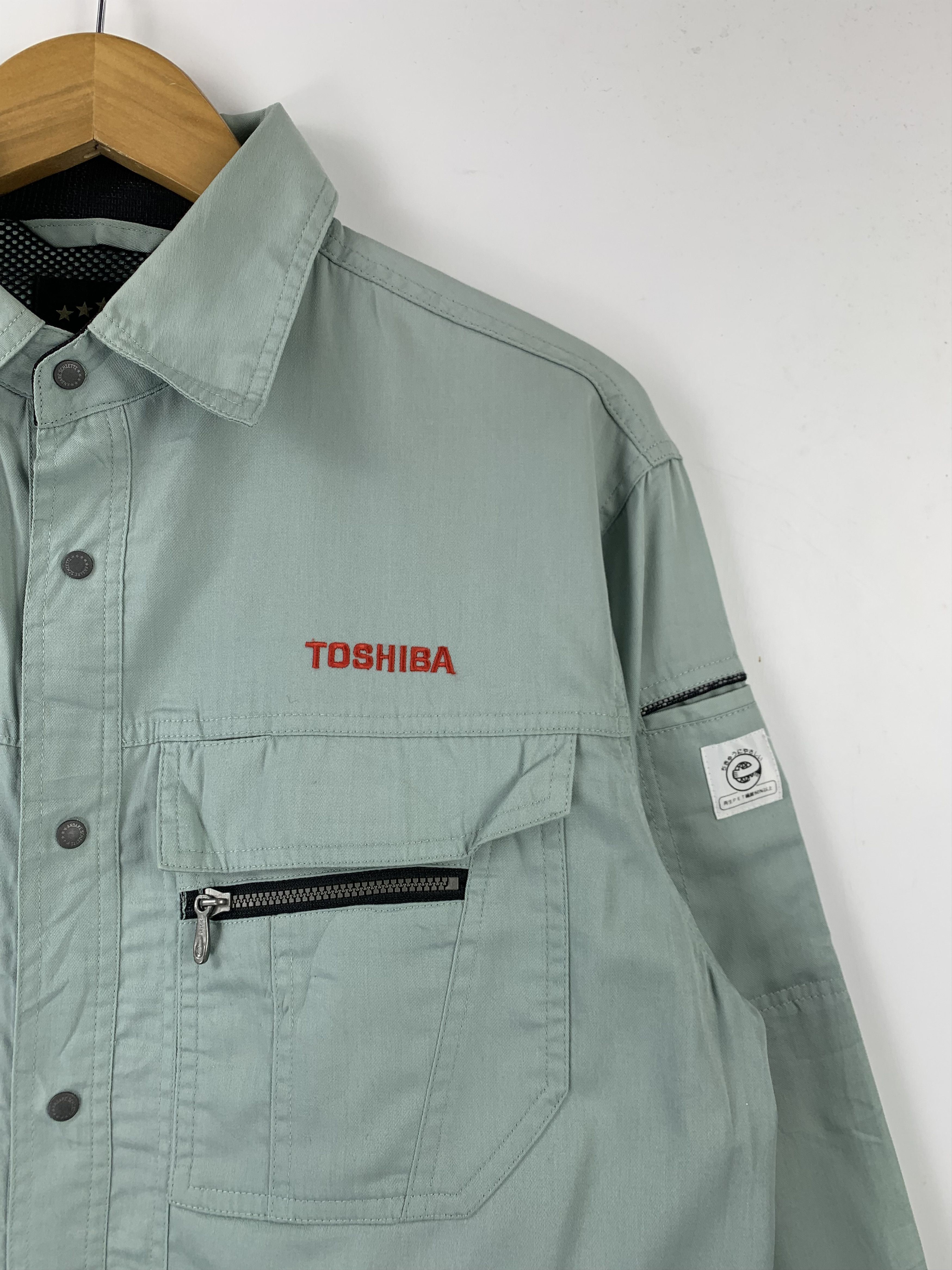 Japanese Brand Vintage Toshiba Button Up Workers Jacket J1557 Size US L / EU 52-54 / 3 - 10 Thumbnail