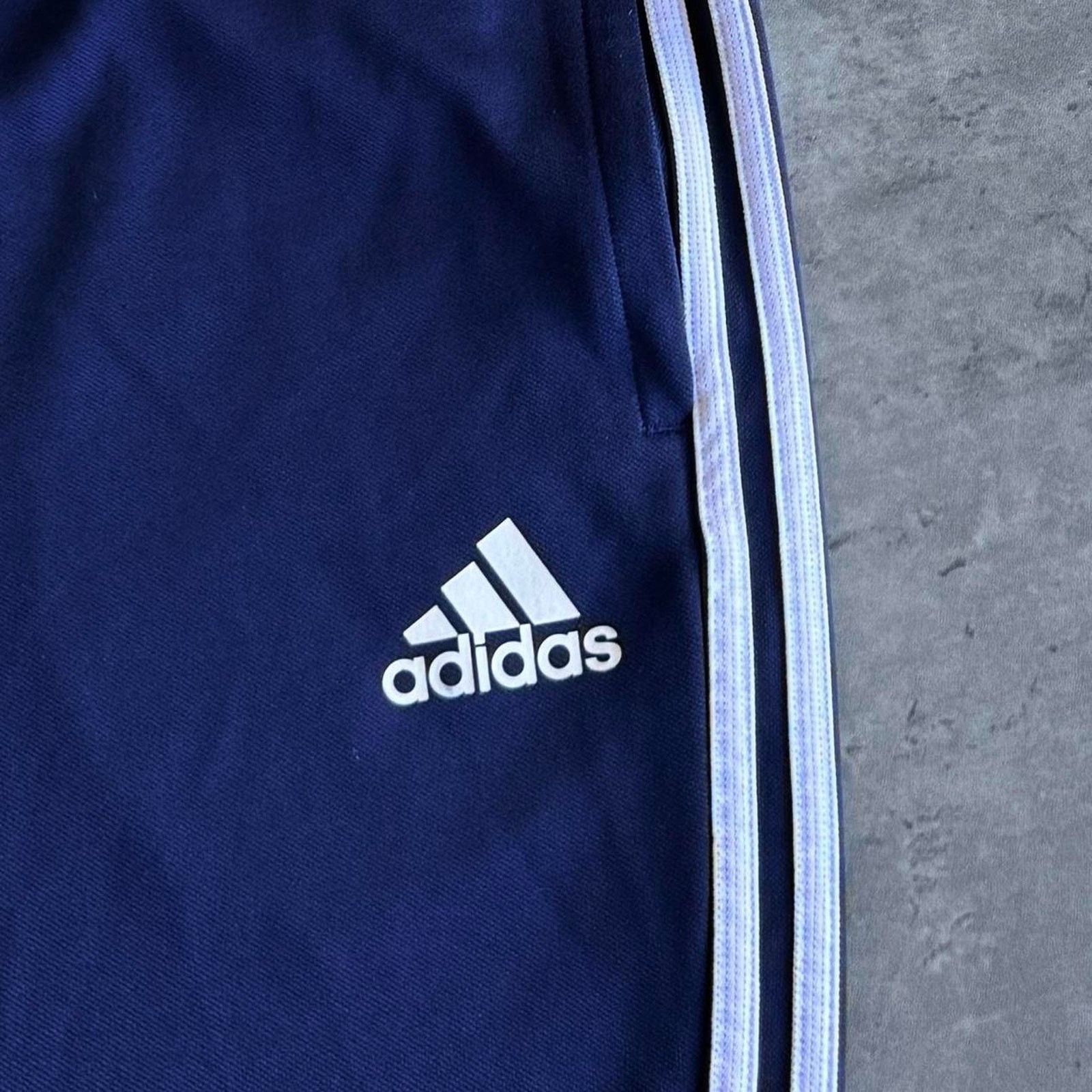 Adidas × Vintage Vintage Y2K Adidas Blue & White Three Stripes Sweatpants Size US 36 / EU 52 - 3 Thumbnail
