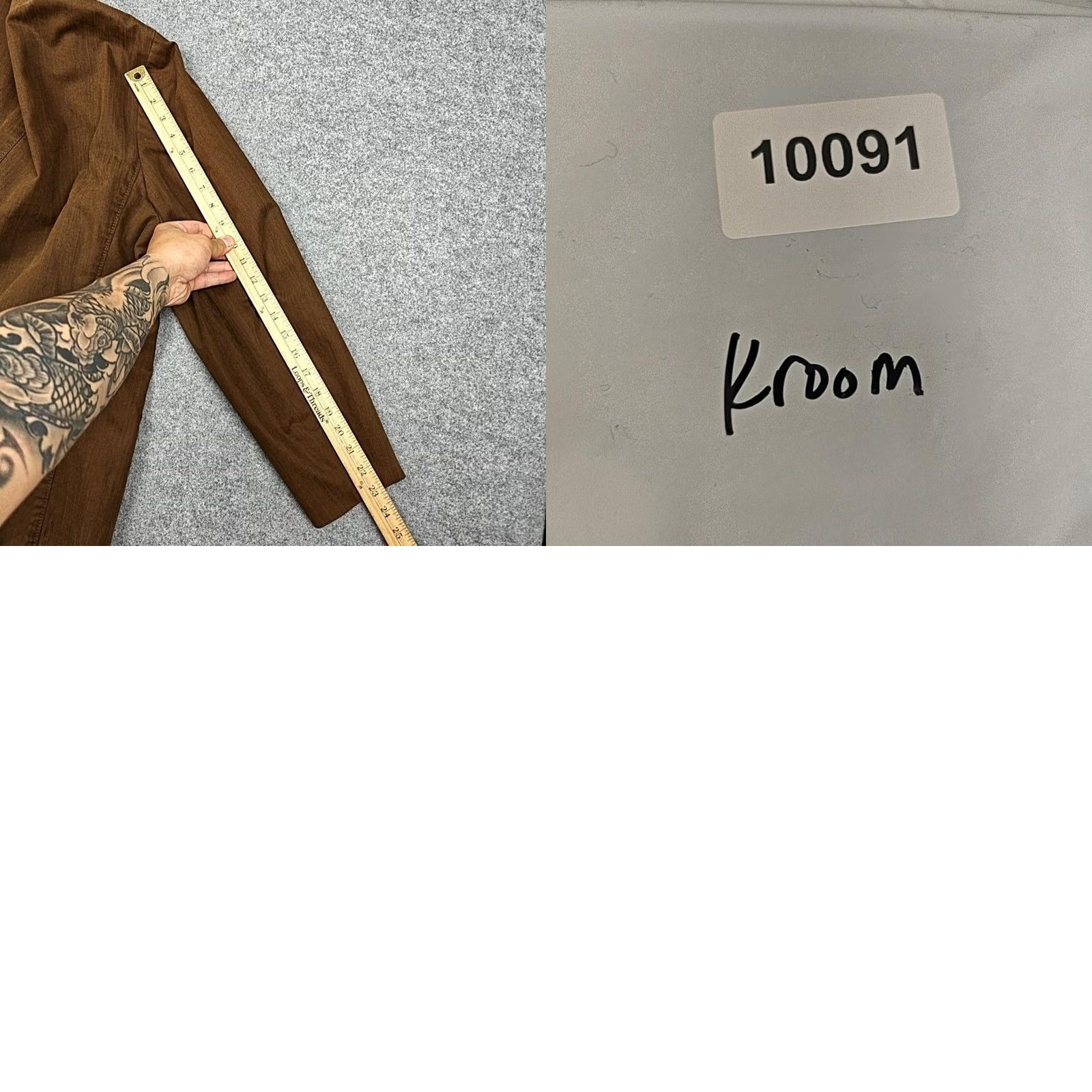 Vintage Kroon Blazer Mens 44 Brown Cotton Stretch Sport Coat Jacket Casual Unlined - Pre-owned Excellent Condition Size 44R - 9 Thumbnail