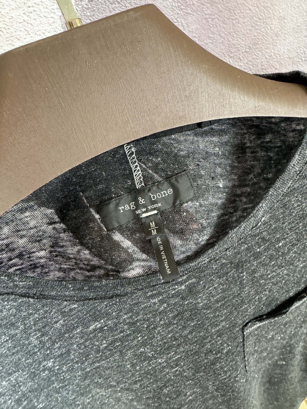 Rag & Bone Rag & Bone grey asymmetric linen ss tee shirt Size US M / EU 48-50 / 2 - 10 Thumbnail
