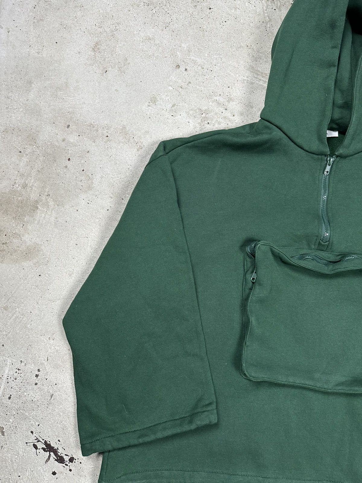 Japanese Brand Vintage Y2K Bootle Green Boxy Fit Blank Front Pocket Hoodie Size US L / EU 52-54 / 3 - 5 Thumbnail