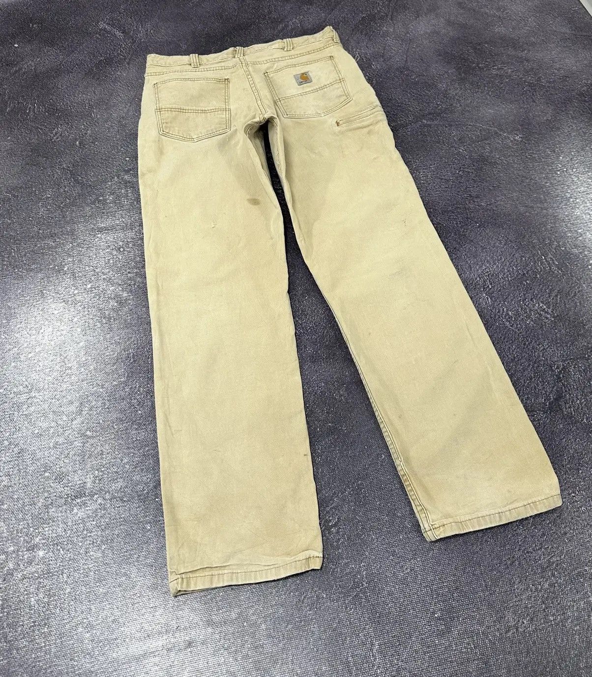 Carhartt × Vintage Vintage Carhartt Work Hype Cream American Baggy Pants Size US 34 / EU 50 - 3 Thumbnail