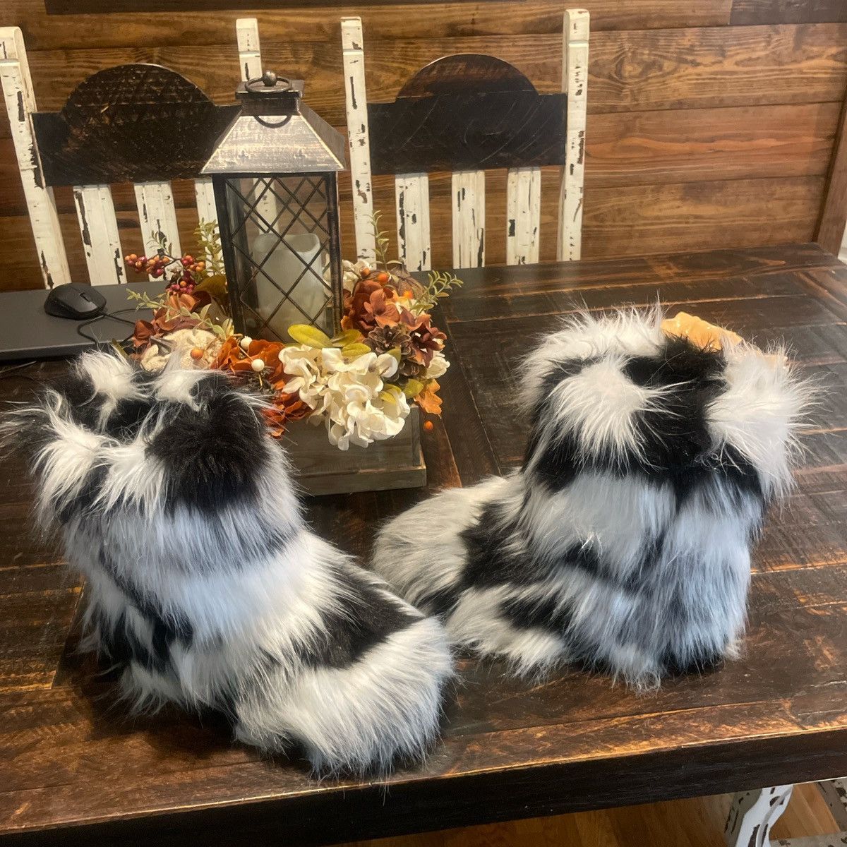 Other Womens black and white faux fur fury winter boots Size US 10 / IT 40 - 1 Thumbnail