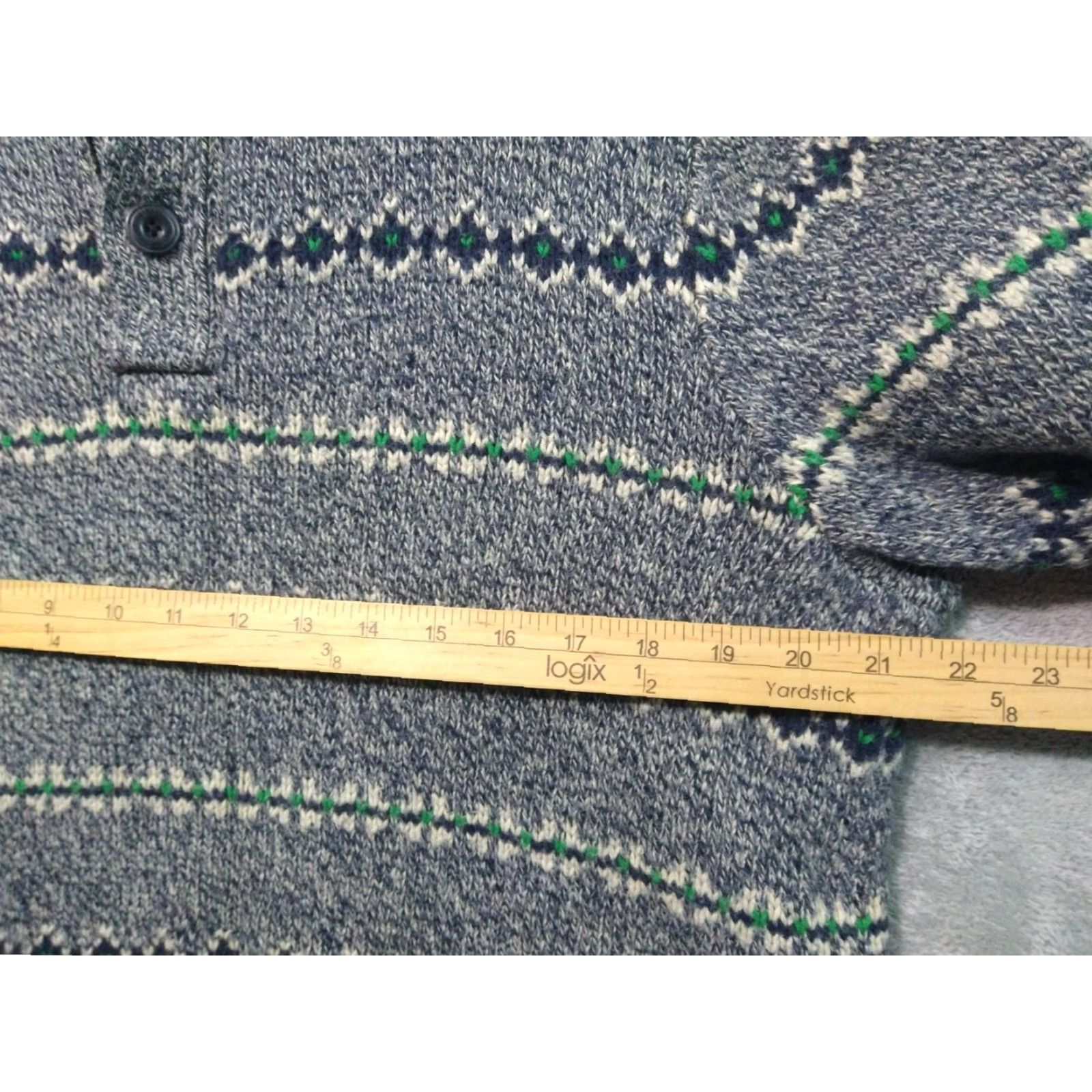 Vintage American Eagle Sweater Mens Large Gray Henley Rabbit Hair Blend Pullover Size US L / EU 52-54 / 3 - 4 Thumbnail