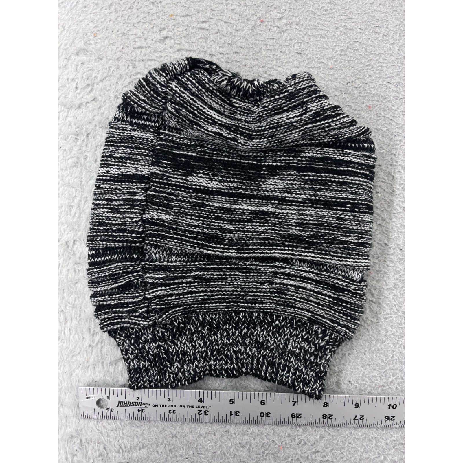Vintage Baggy Slouch Beanie Toque Adult One Size Gray Knit 100% Acrylic Winter Snow Ski Size ONE SIZE - 2 Thumbnail
