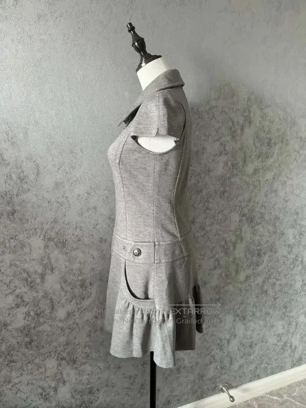 Burberry Burberry Gray Short Sleeve Dress for Women. Size S / US 4 / IT 40 - 3 Thumbnail