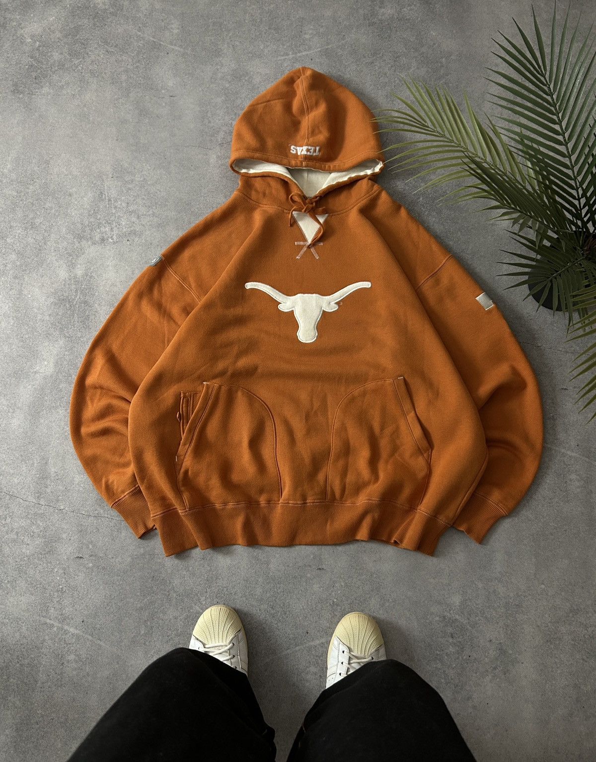 Majestic Texas X Majestic 🐂Vintage Orange baggy big logo hoodies Size US XL / EU 56 / 4 - 1 Thumbnail