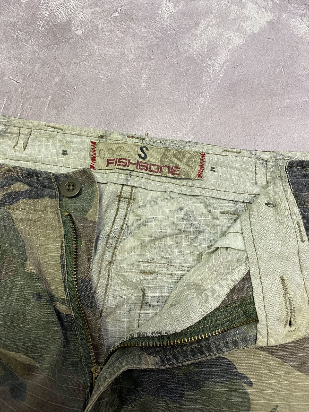 Vintage Hype Vintage Fishbone Cargo Camo Military Pants Bondage Size US 30 / EU 46 - 7 Thumbnail