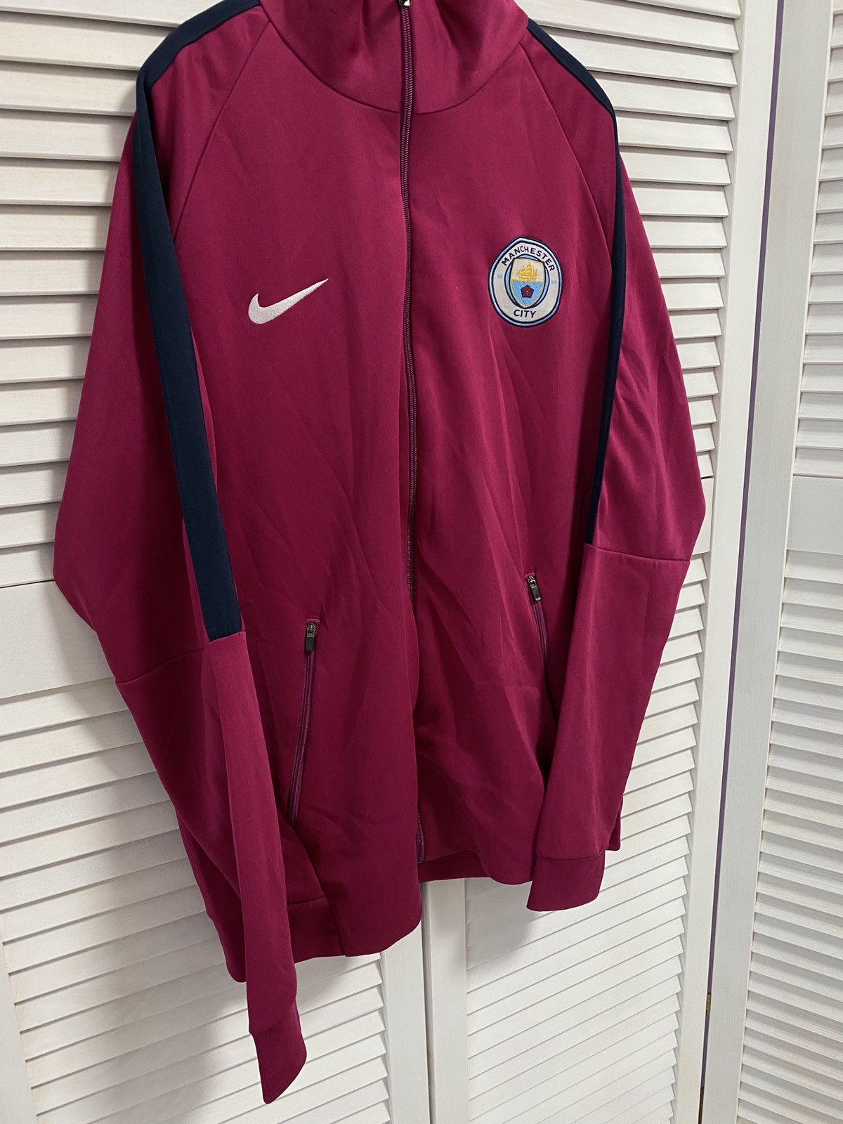 Nike 😻 Zip Up Sweater Jersey Nike Manchester City Size US XXL / EU 58 / 5 - 3 Thumbnail