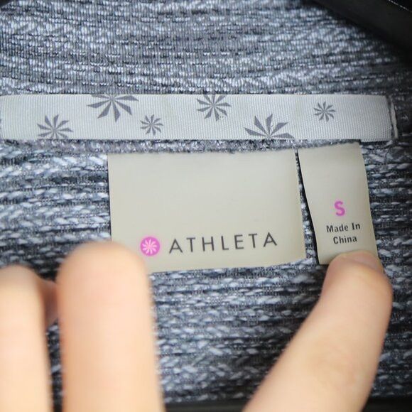 Athleta Athleta Heathered Gray Full Zip Pocket Athleisure Jacket Size S / US 4 / IT 40 - 3 Thumbnail