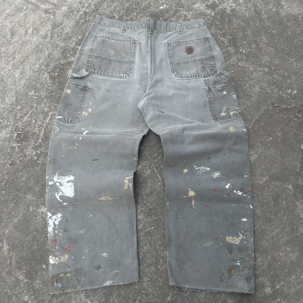 Carhartt × Vintage (36x28.5) Grail Vintage Distressed Carhartt Carpenter Moss Size US 36 / EU 52 - 8 Thumbnail