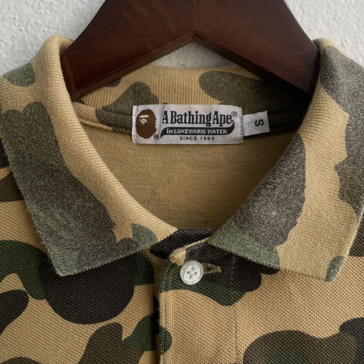 Bape Vintage 00's A Bathing Ape Camouflage Polo Shirts Size US S / EU 44-46 / 1 - 4 Thumbnail