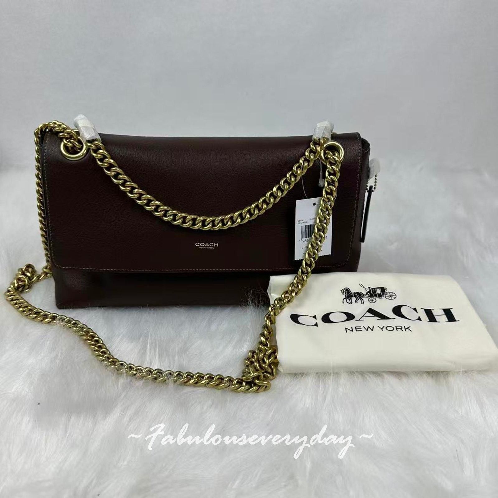 Coach COACH Chelsea Shoulder Bag 30 Chain Leather CDS61 Maple NWT Size ONE SIZE - 2 Thumbnail