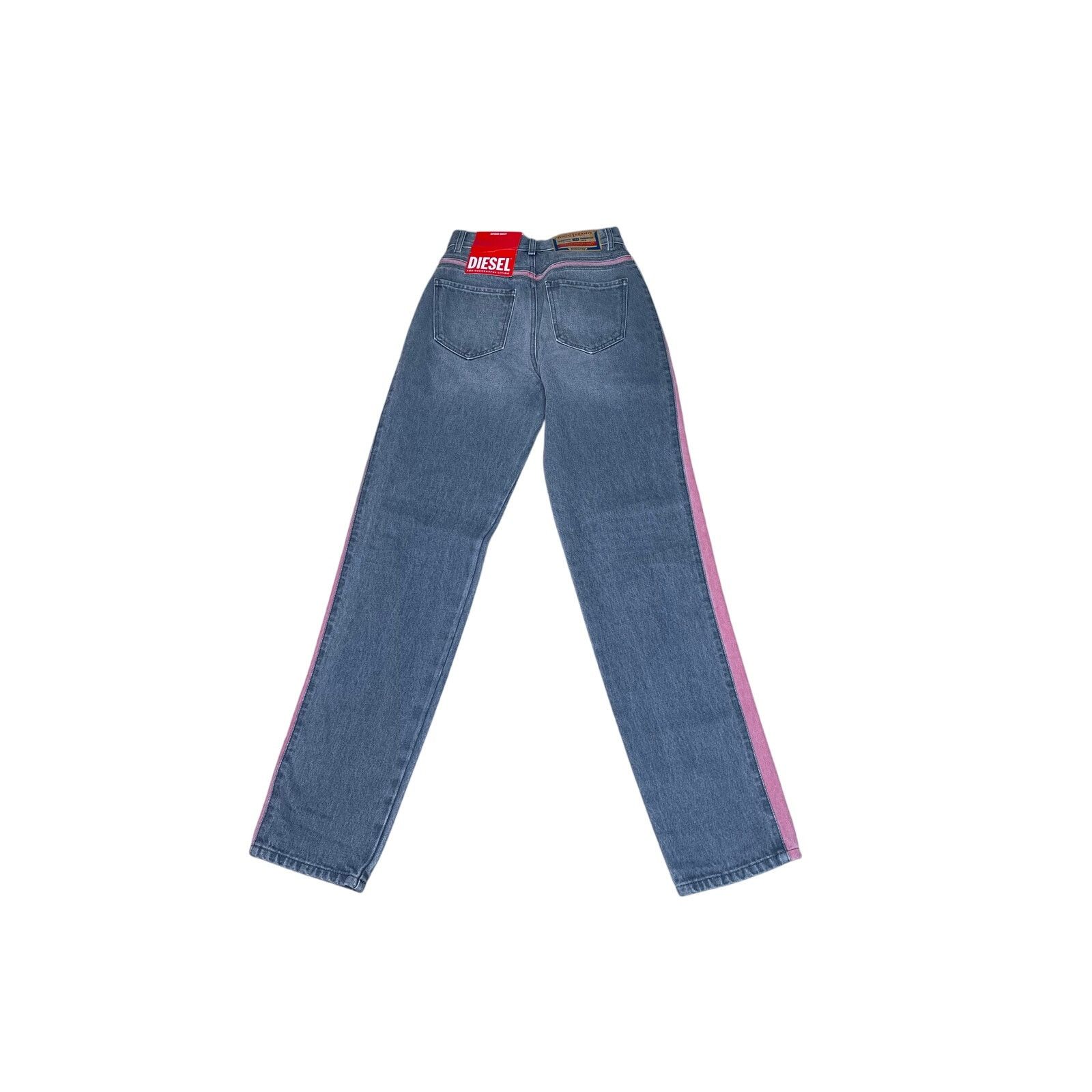 Diesel Diesel D-Pilut Two-Tone Jeans Sz 24 NWT Straight Leg Denim Size 24" / US 00 / IT 34 - 6 Thumbnail