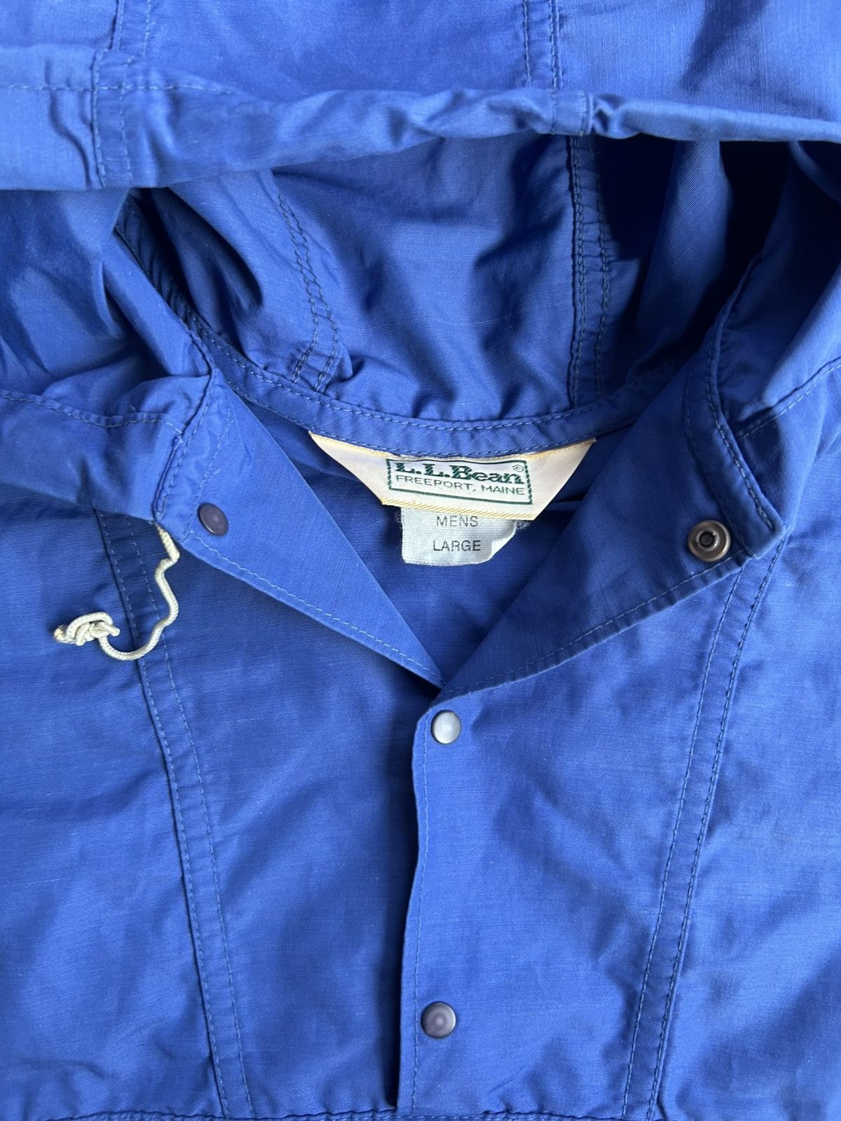 L.L. Bean Vintage 1980s L.L Bean Quarter Button Windbreaker Hoodie Size US L / EU 52-54 / 3 - 3 Thumbnail