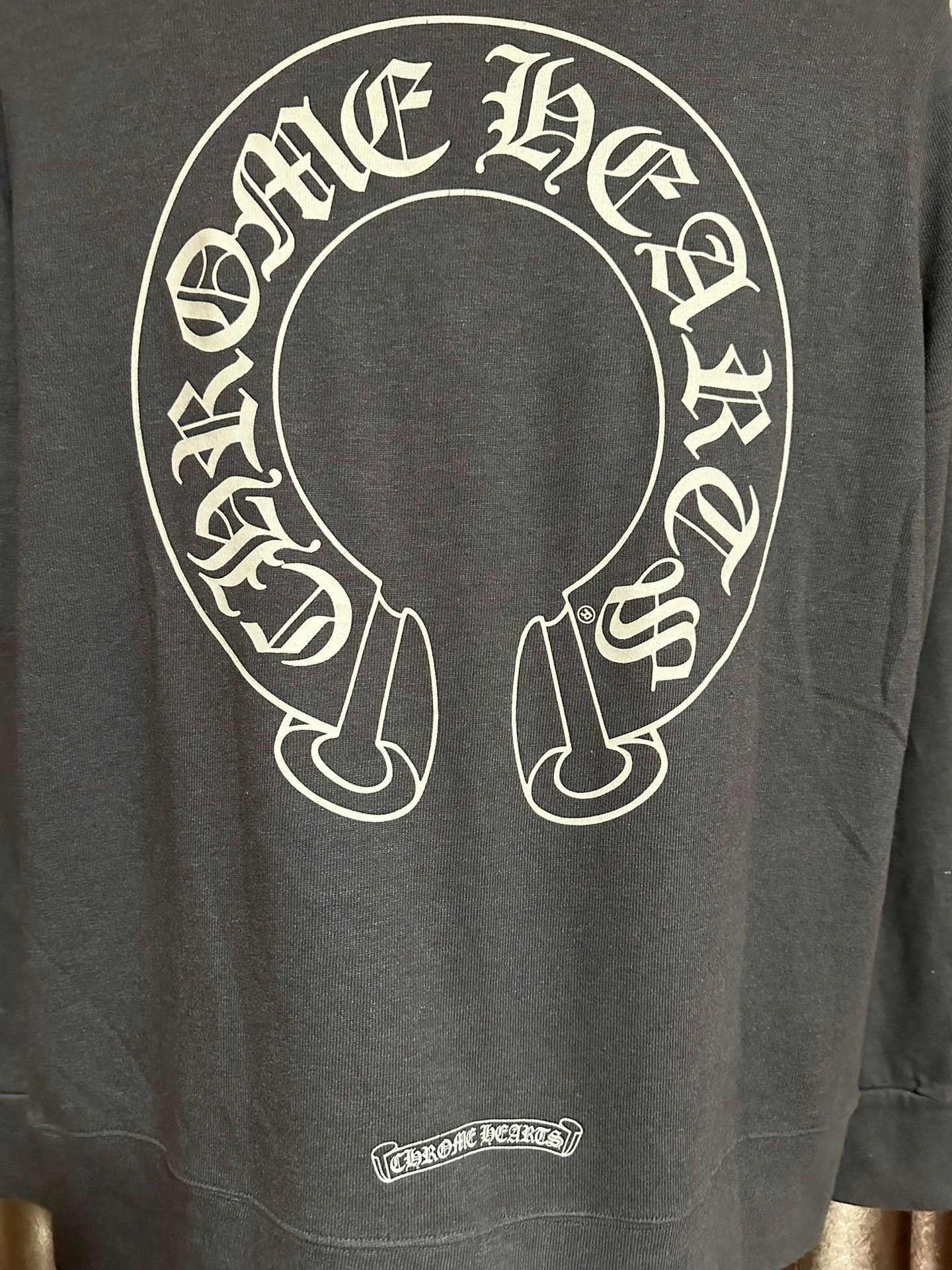 Chrome Hearts Chrome Hearts Leather-Patchwork Long-Sleeve Sweatshirt Size S / US 4 / IT 40 - 6 Thumbnail