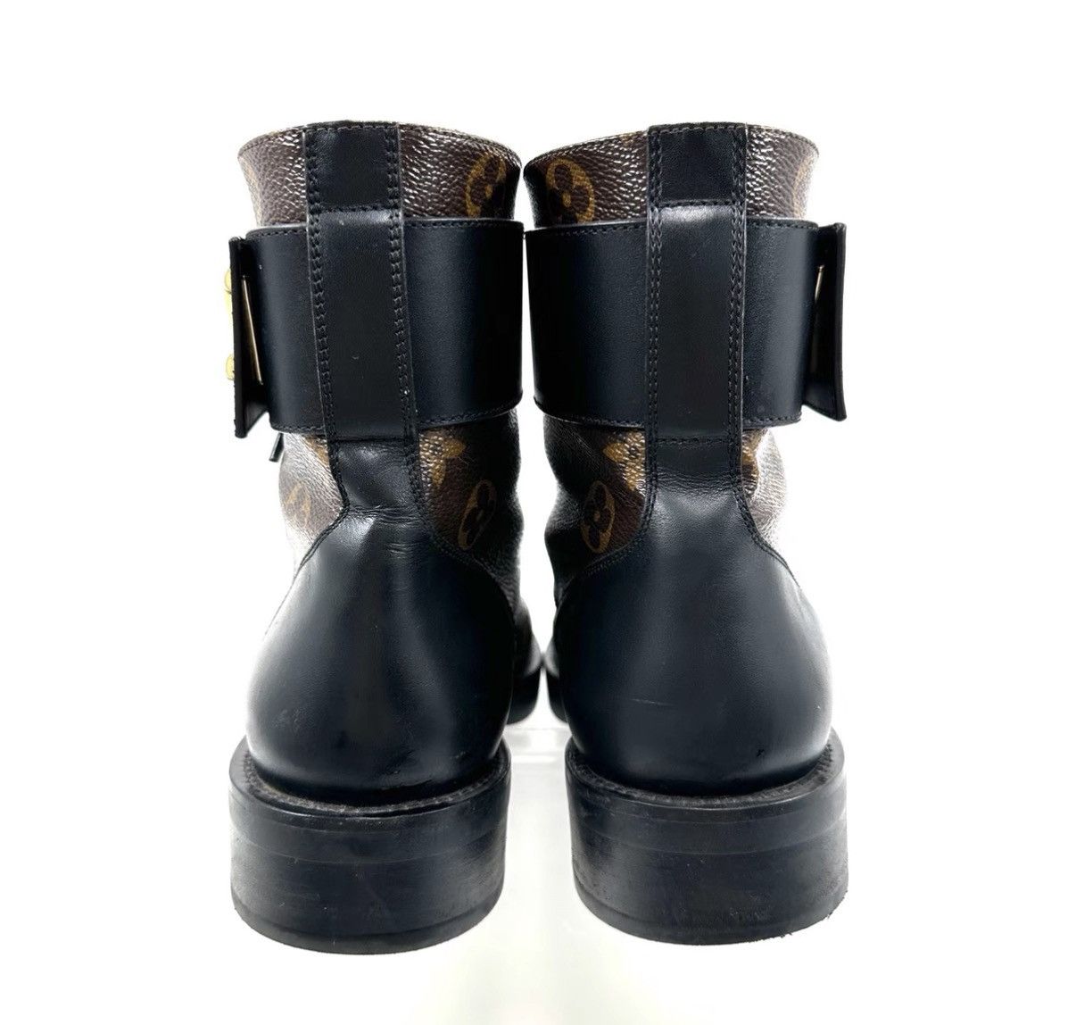 Louis Vuitton Louis Vuitton LV Leather-Paneled Ankle Martin Boots K12 Size US 7 / IT 37 - 3 Thumbnail