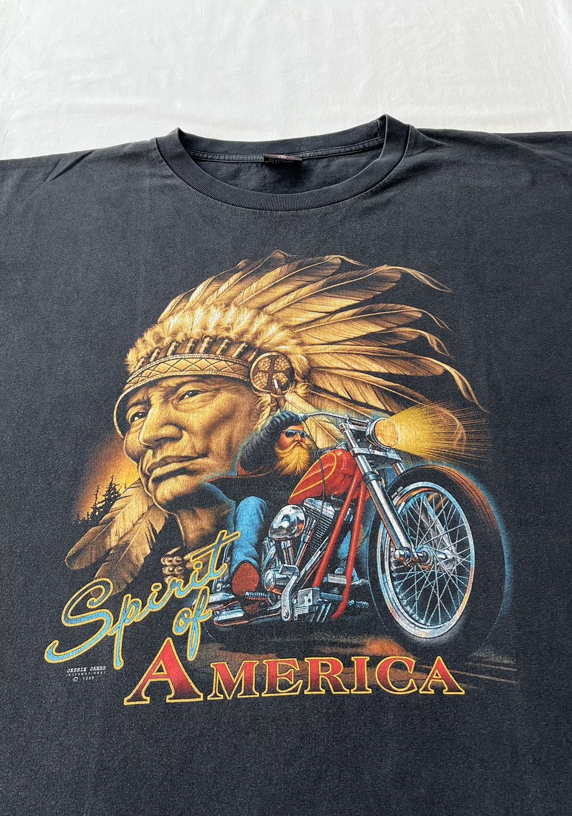 Vintage Vintage 1999 Jessie James Spirit of America Rock Eagle Tee Size US XXL / EU 58 / 5 - 6 Thumbnail