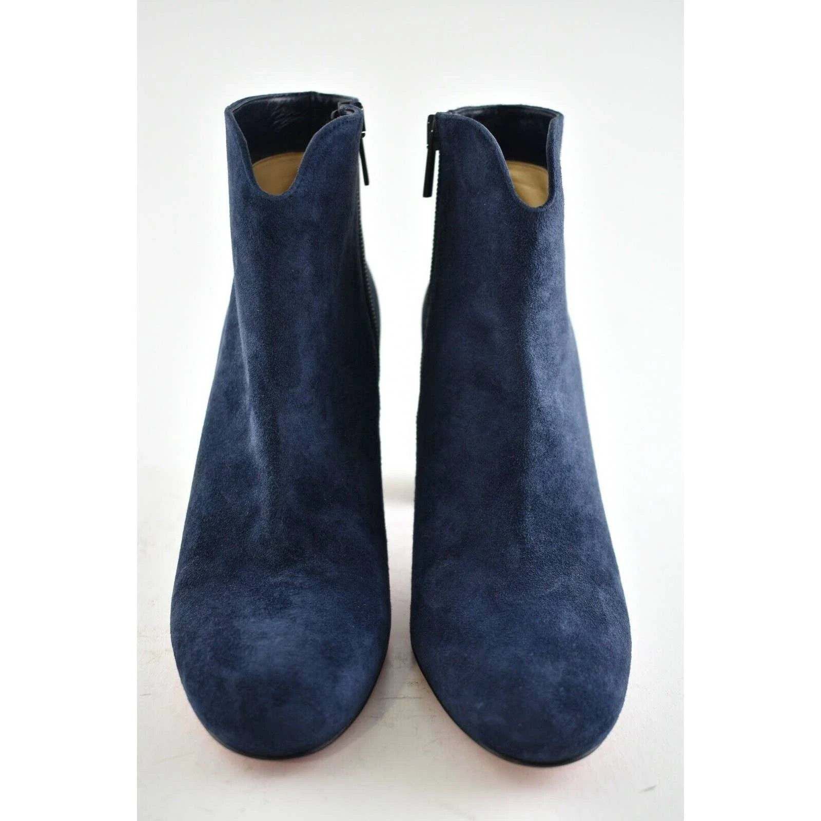 Christian Louboutin Christian Louboutin Castarika 85 Nocturne Blue Suede Ankle Size US 5.5 / IT 35.5 - 6 Thumbnail