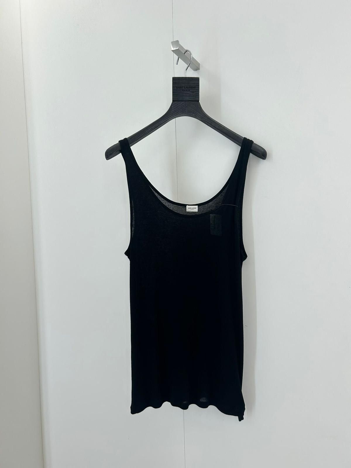 Saint Laurent Paris Same-sheer tank top in light weight wool jersey Size XS / US 0-2 / IT 36-38 - 3 Thumbnail