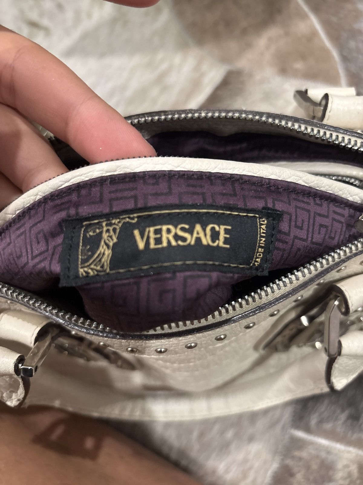 Versace RARE*** Vintage Versace Mini Bag with Embossed Leather Size ONE SIZE - 2 Thumbnail