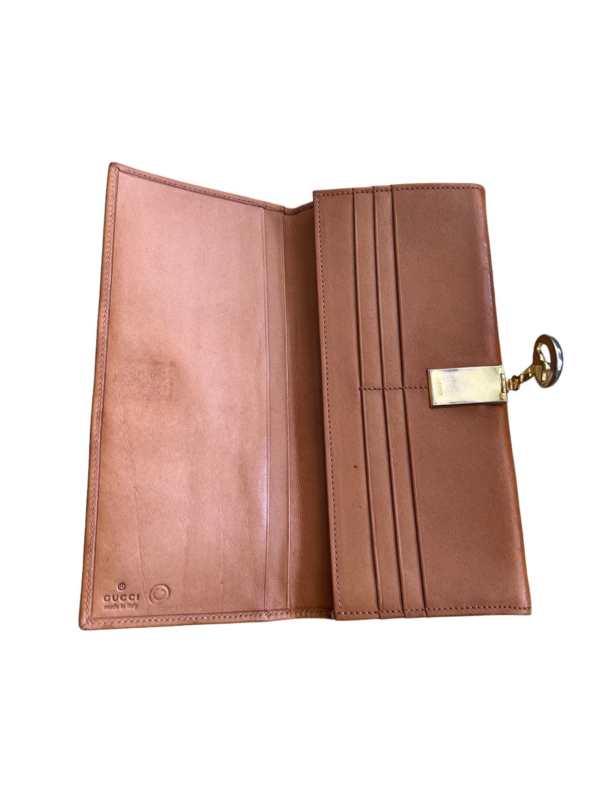 Gucci Vtg 1980s Gucci Horsebit Metal Fitting Long Leather Wallets Size ONE SIZE - 5 Thumbnail