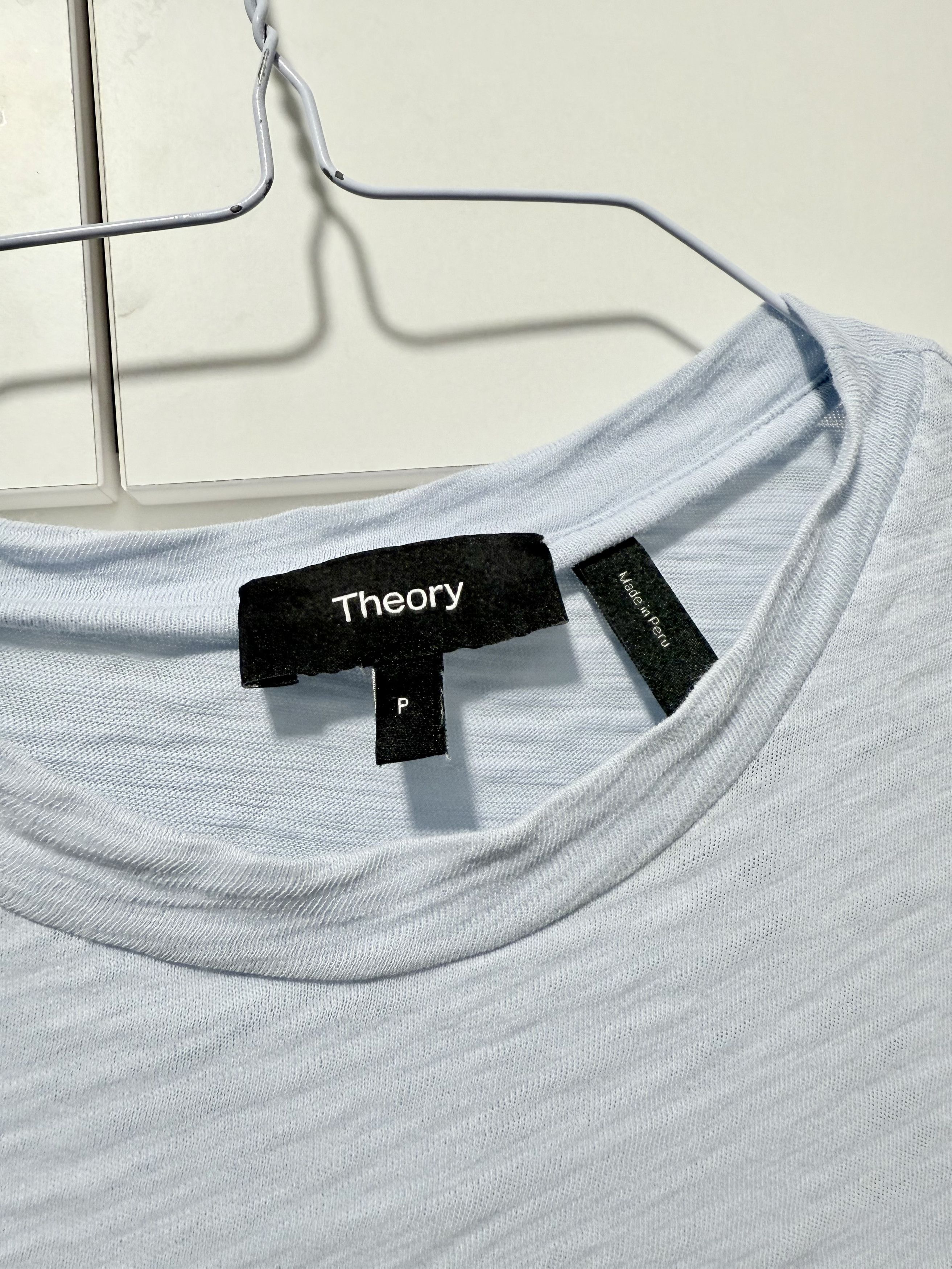 Theory Women's Theory Baby Blue T-shirt (XS) Size XS / US 0-2 / IT 36-38 - 2 Thumbnail