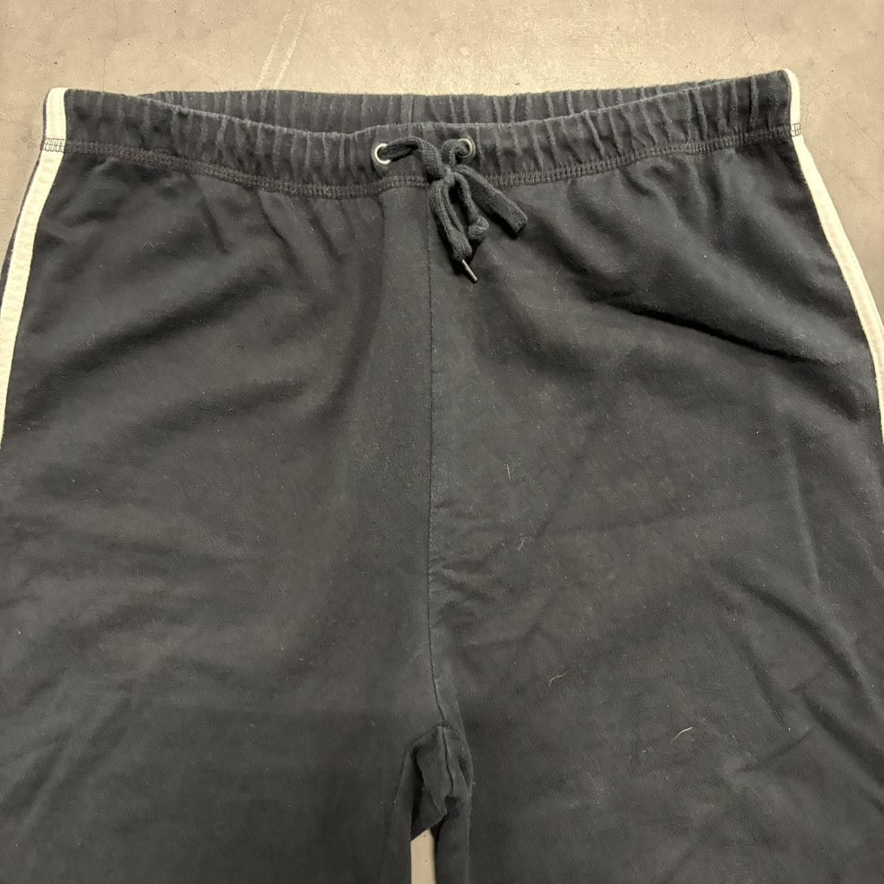 Vintage Crazy Vintage Y2K/2000s Baggy Black Striped Sweatpants! Size US 32 / EU 48 - 3 Thumbnail