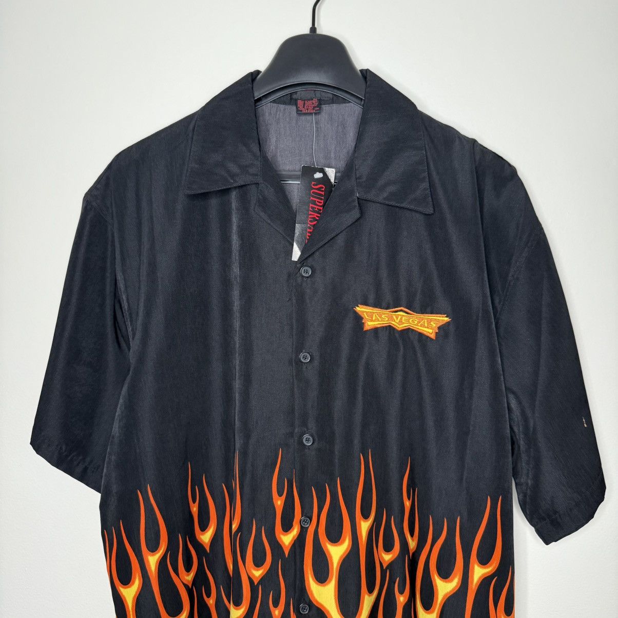 Other Supersaber Flame Shirt Las Vegas Point Zero Black Orange L Size US L / EU 52-54 / 3 - 3 Thumbnail