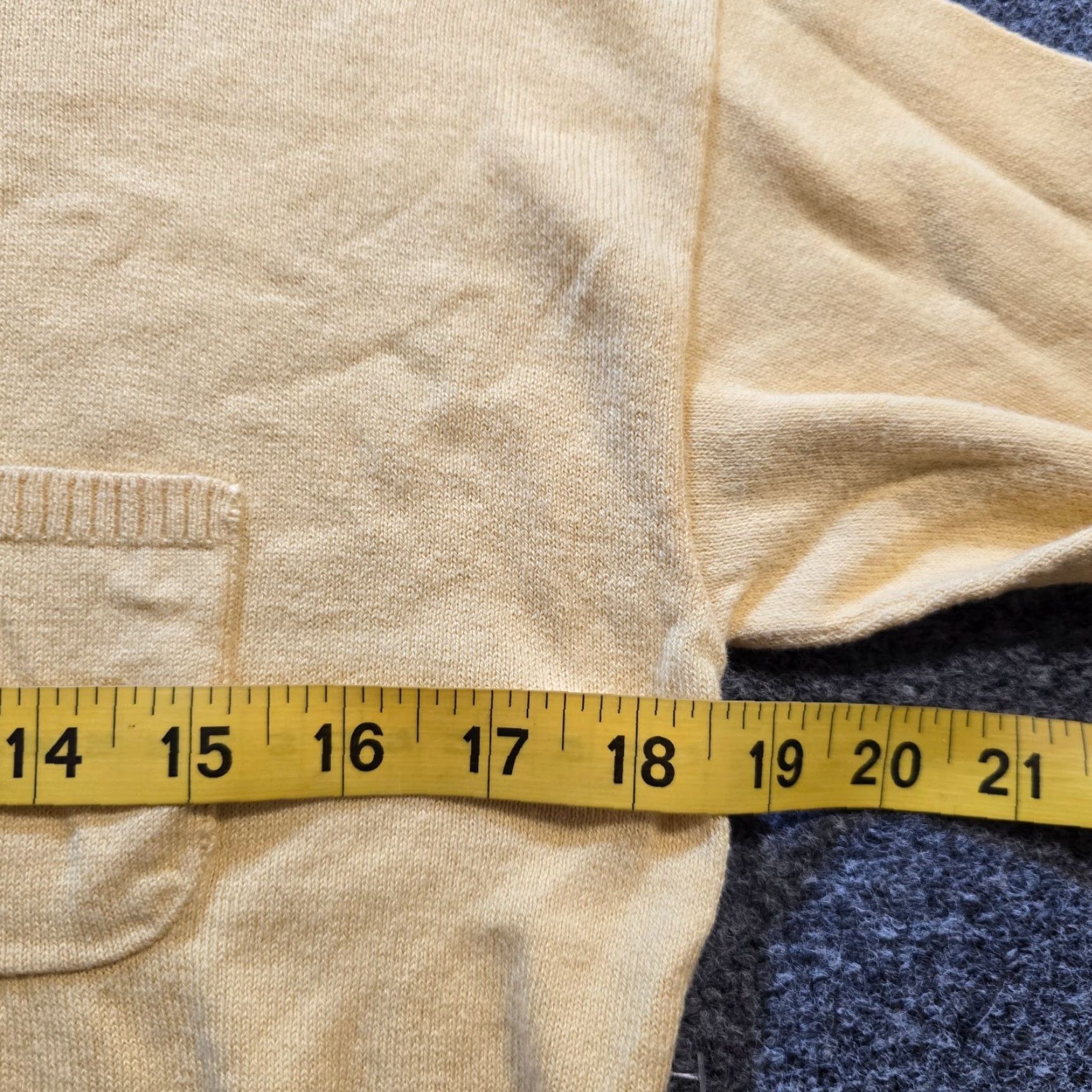 Vintage Garnet Hill Sweater Womens XS Yellow Pima Cotton Knit Long Sleeve Casual Pullover Crew Neck Size XS / US 0-2 / IT 36-38 - 5 Thumbnail