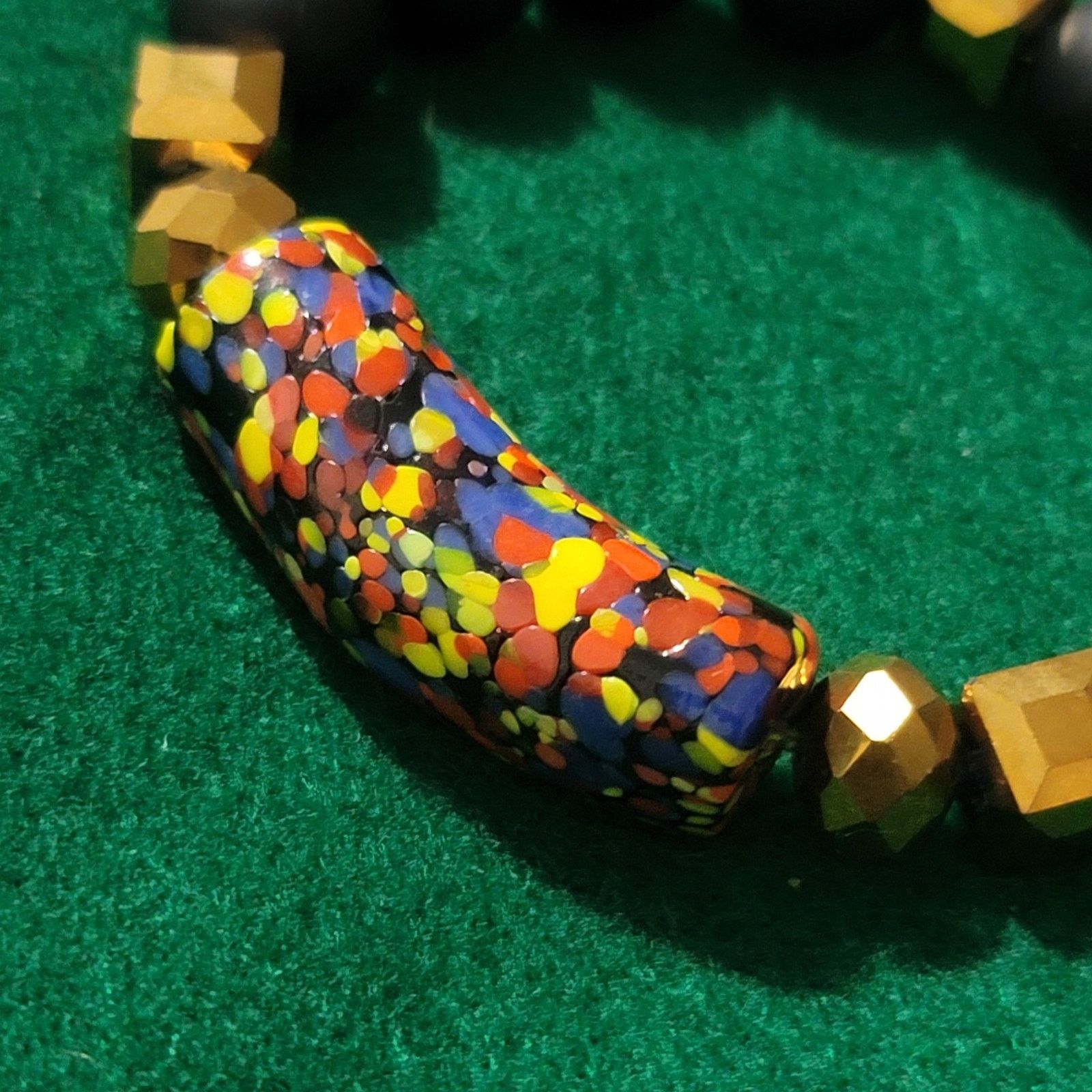 Handmade West African Ghanaian Handmade Custom Beaded Bracelet Size ONE SIZE - 2 Thumbnail