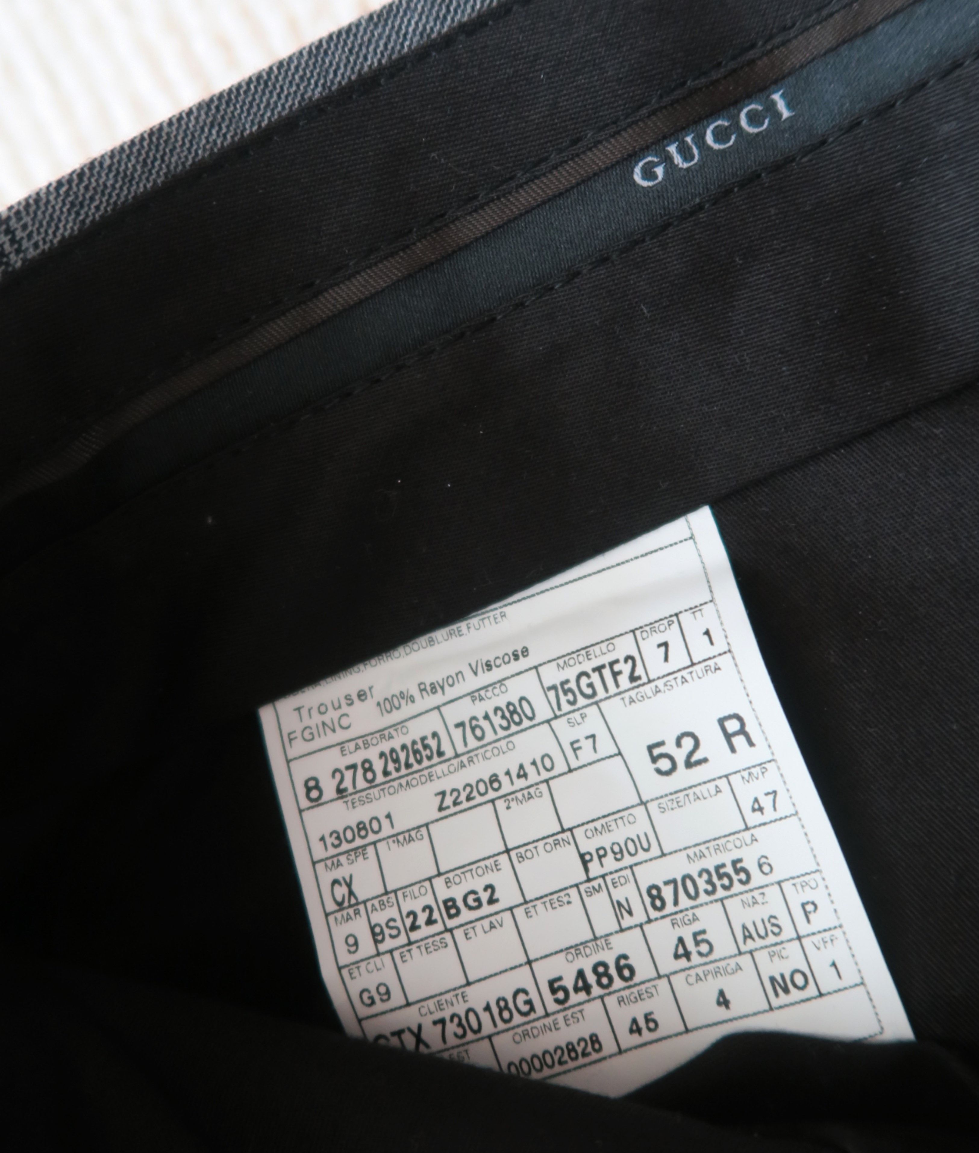 Gucci Gucci Gray Check Straight Leg Pants Size US 36 / EU 52 - 11 Thumbnail