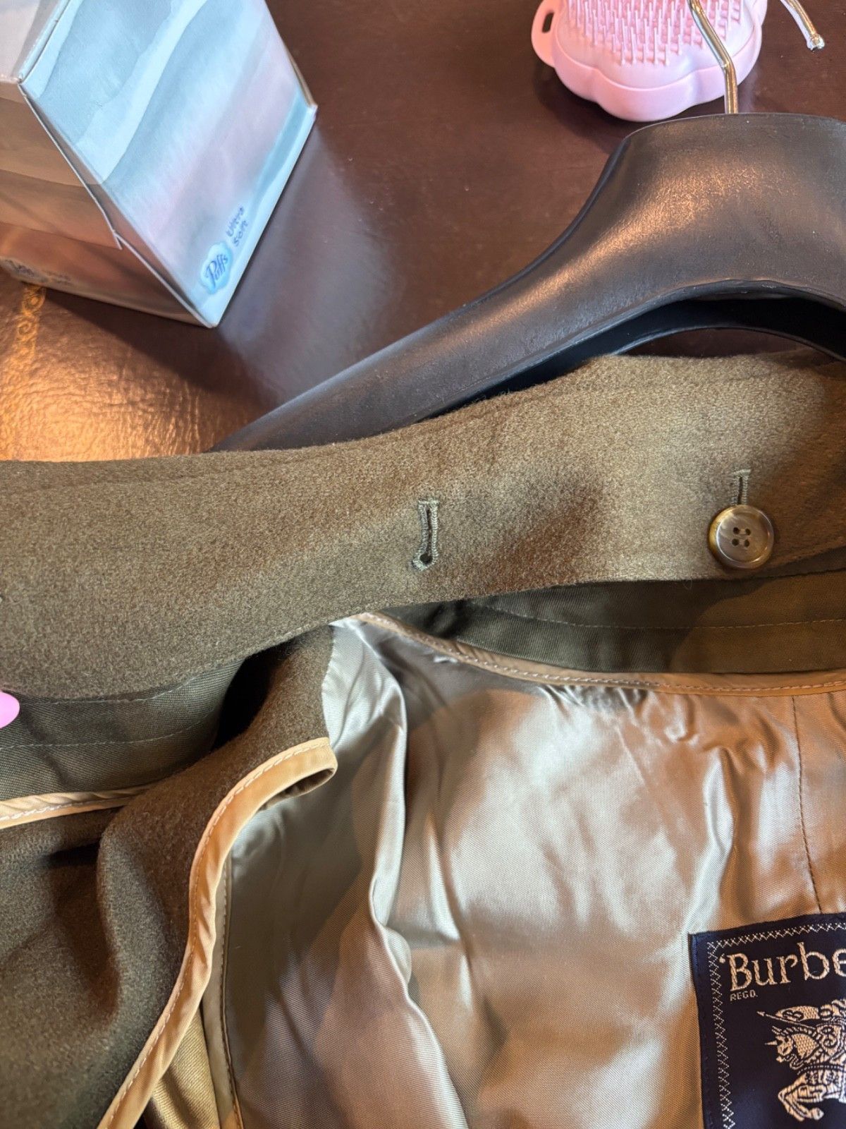 Burberry Rare M46 90s Burberry Trench Coat w/ Green House Check Size US XL / EU 56 / 4 - 22 Thumbnail