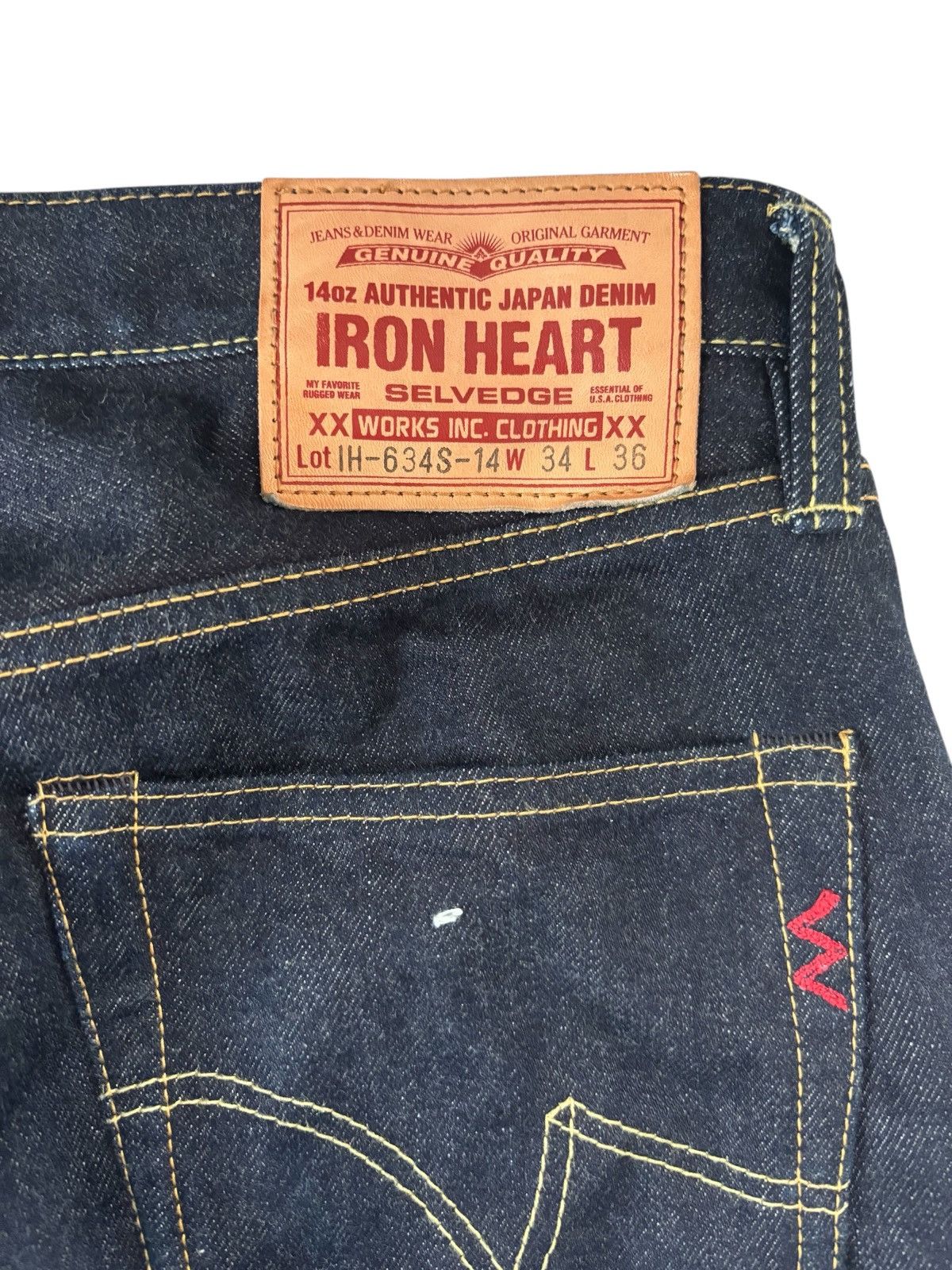 Iron Heart Iron Heart Selvedge Raw Denim Jeans Size US 34 / EU 50 - 7 Thumbnail