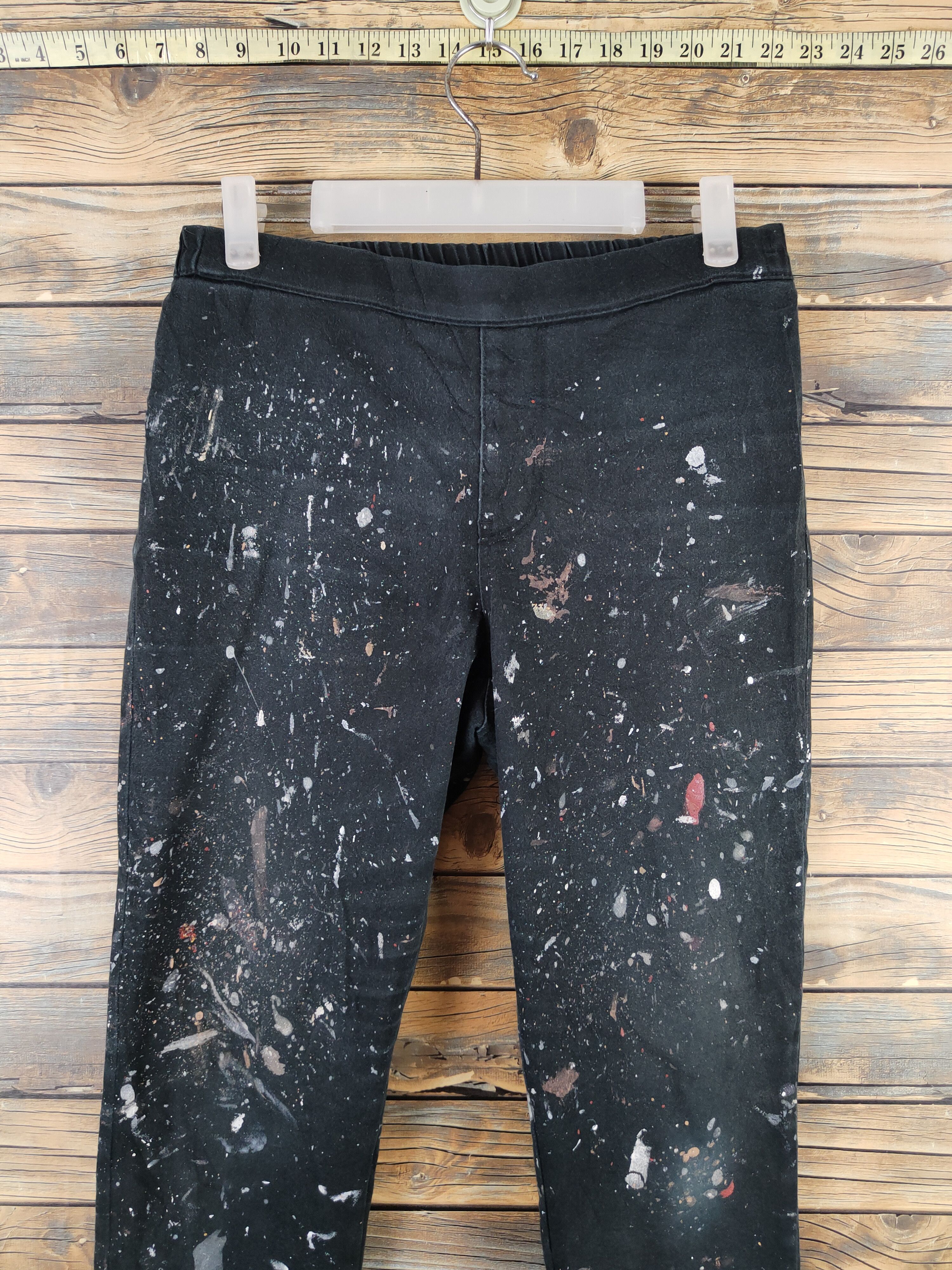 GU × Vintage GU Black painter jogger Pants #W2213 Size 28" / US 6 / IT 42 - 2 Thumbnail