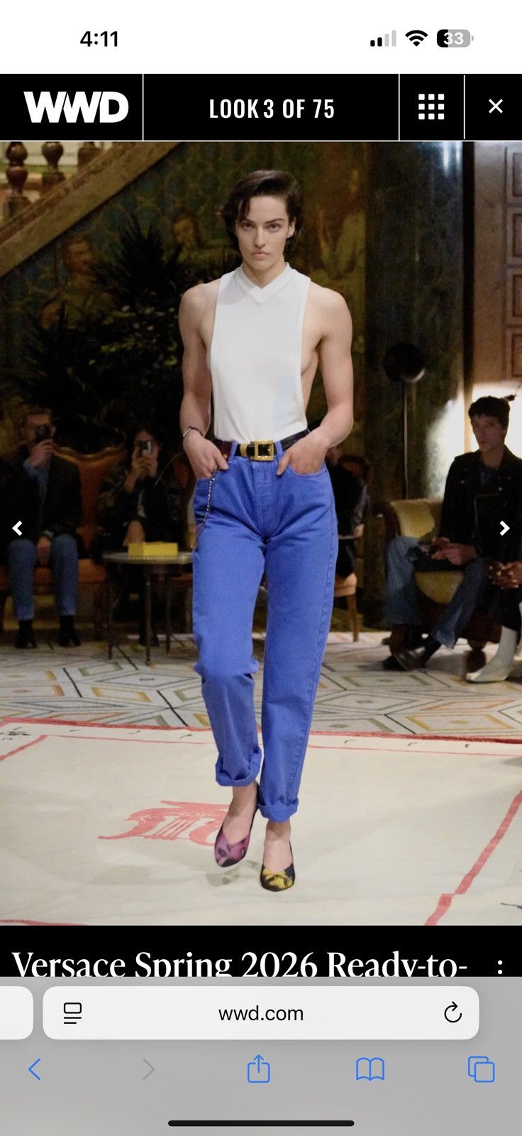 Versace Jeans Couture Vintage Versace Jeans Couture Cornflower Blue Jeans Size US 30 / EU 46 - 10 Thumbnail