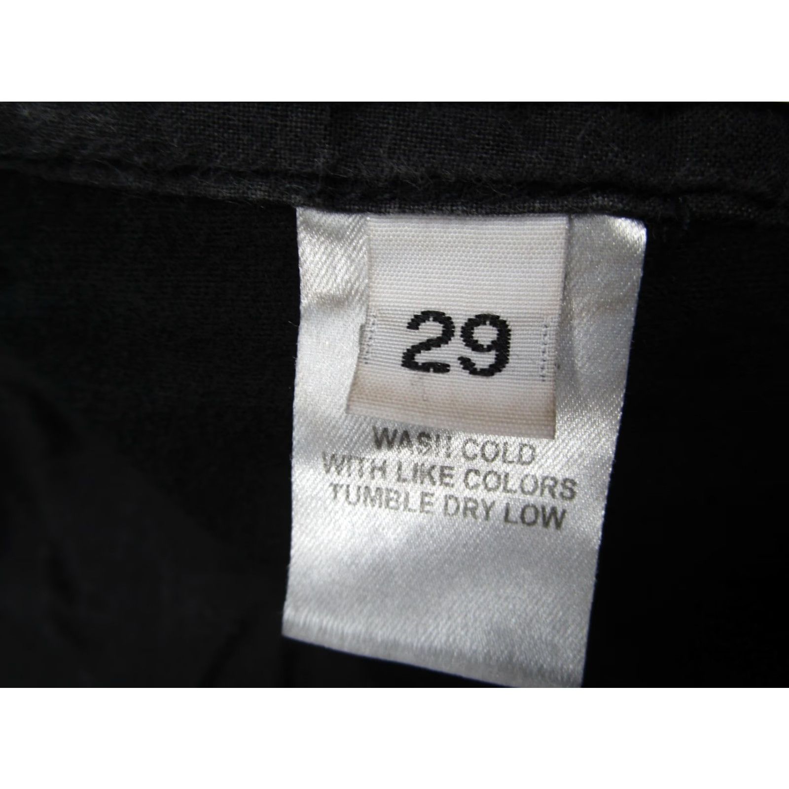 Vintage Odin New York Pants Mens 29x30 Black 100% Cotton Slim Chino Casual Made USA Size US 29 - 4 Thumbnail