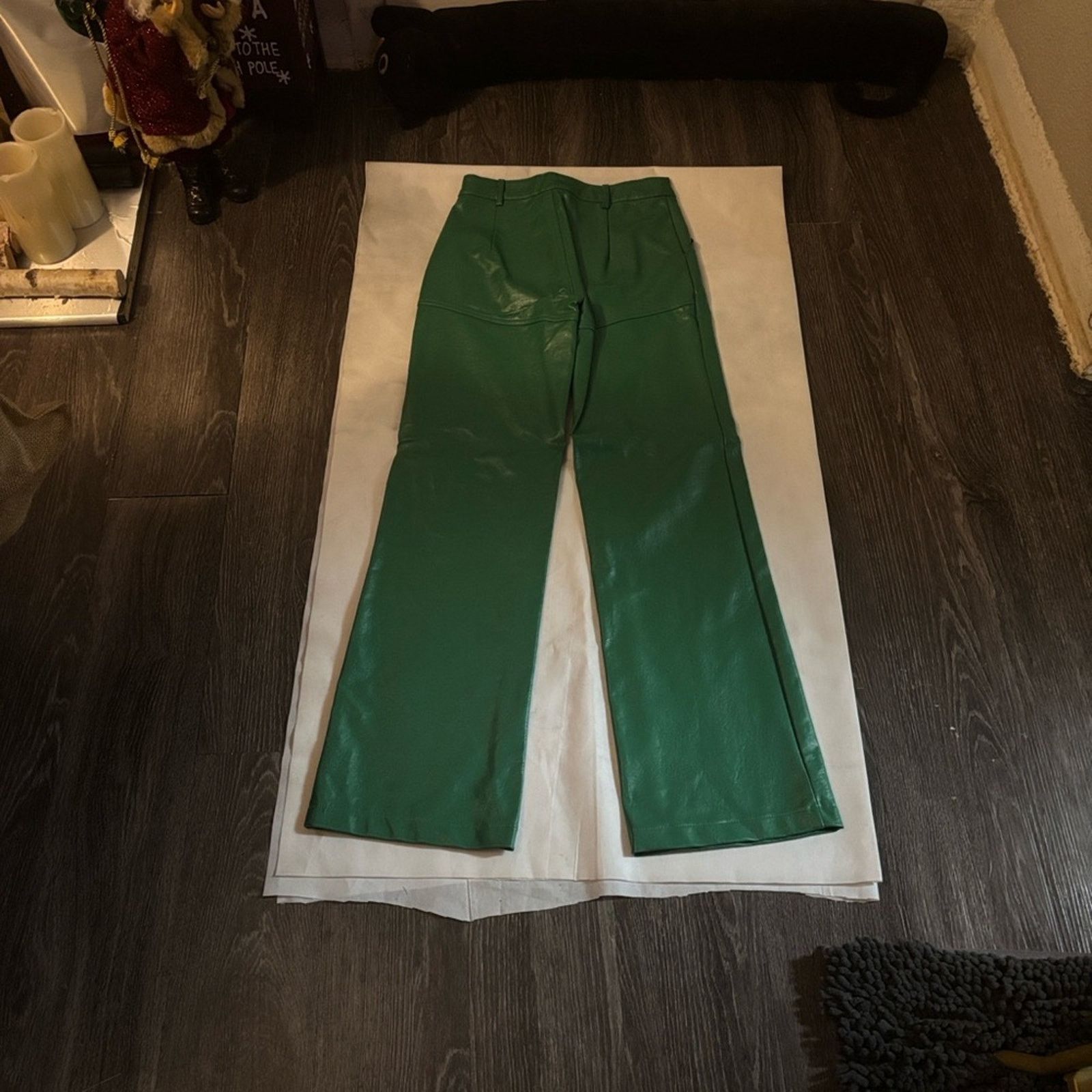 PRINCESS POLLY Princess Polly Ashlea Pu Faux Leather Wide Leg Pants 2 Size 26" / US 2 / IT 38 - 2 Thumbnail