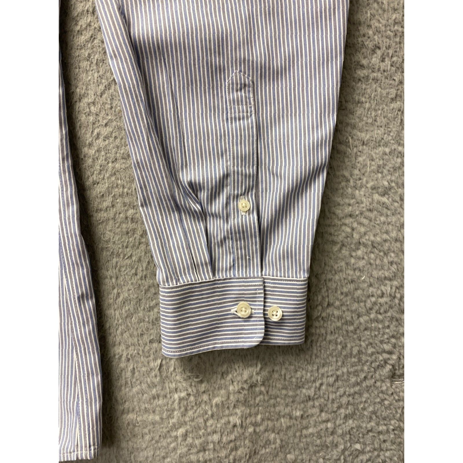 Eddie Bauer VINTAGE Eddie Bauer Men's Button Shirt XLT Gray Striped Casual Workwear 90s Mens Size US XL / EU 56 / 4 - 3 Thumbnail