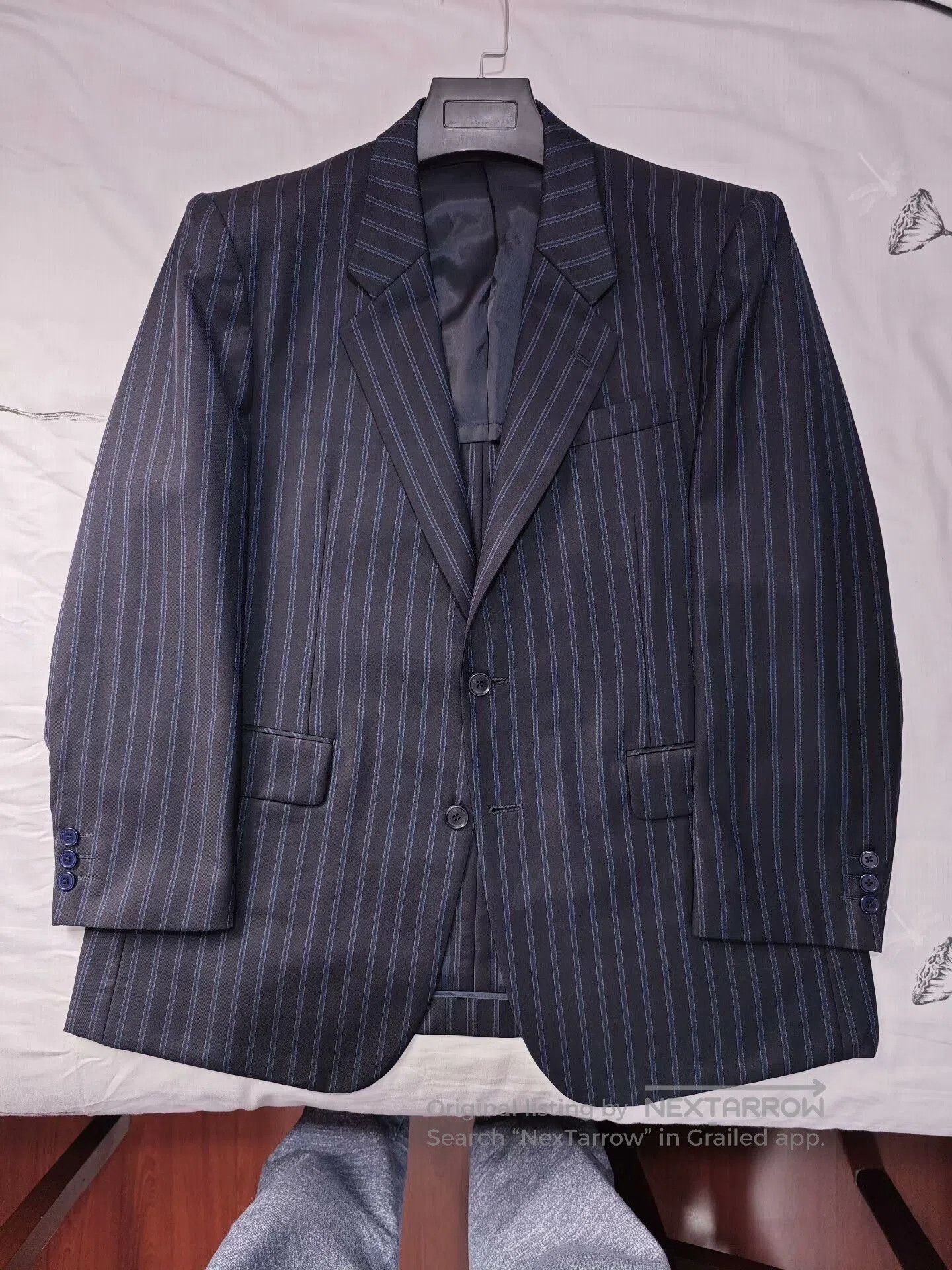 Japanese Brand Dormeuil Custom Wool Suit Jacket. Size US L / EU 52-54 / 3 - 5 Thumbnail