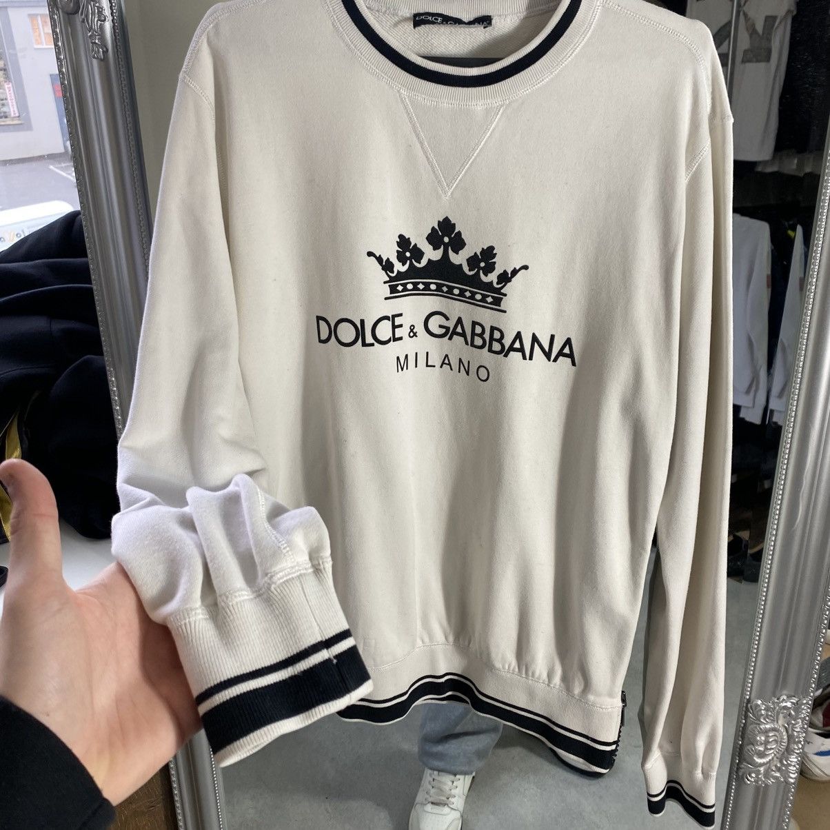 Dolce & Gabbana Rare Dolce & Gabbana sweatshirt big logo Milano Size US L / EU 52-54 / 3 - 3 Thumbnail