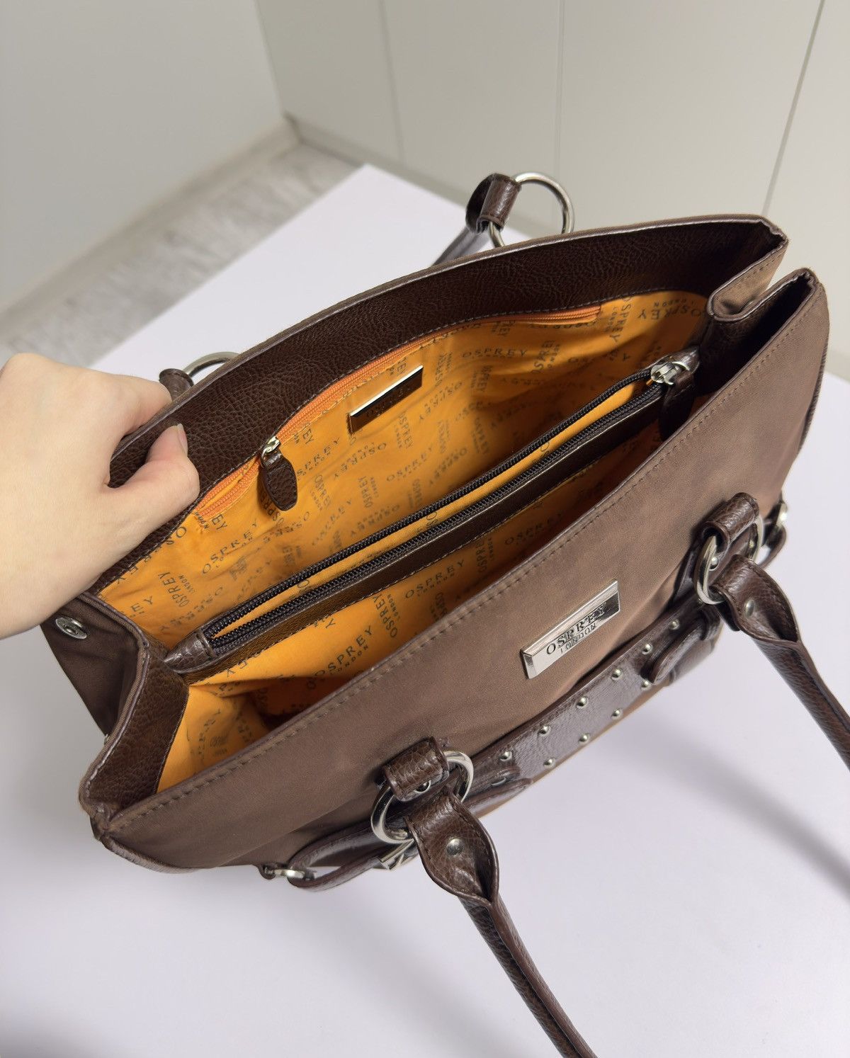 Osprey Brown nylon bag with leather inserts osprey london Size ONE SIZE - 5 Thumbnail